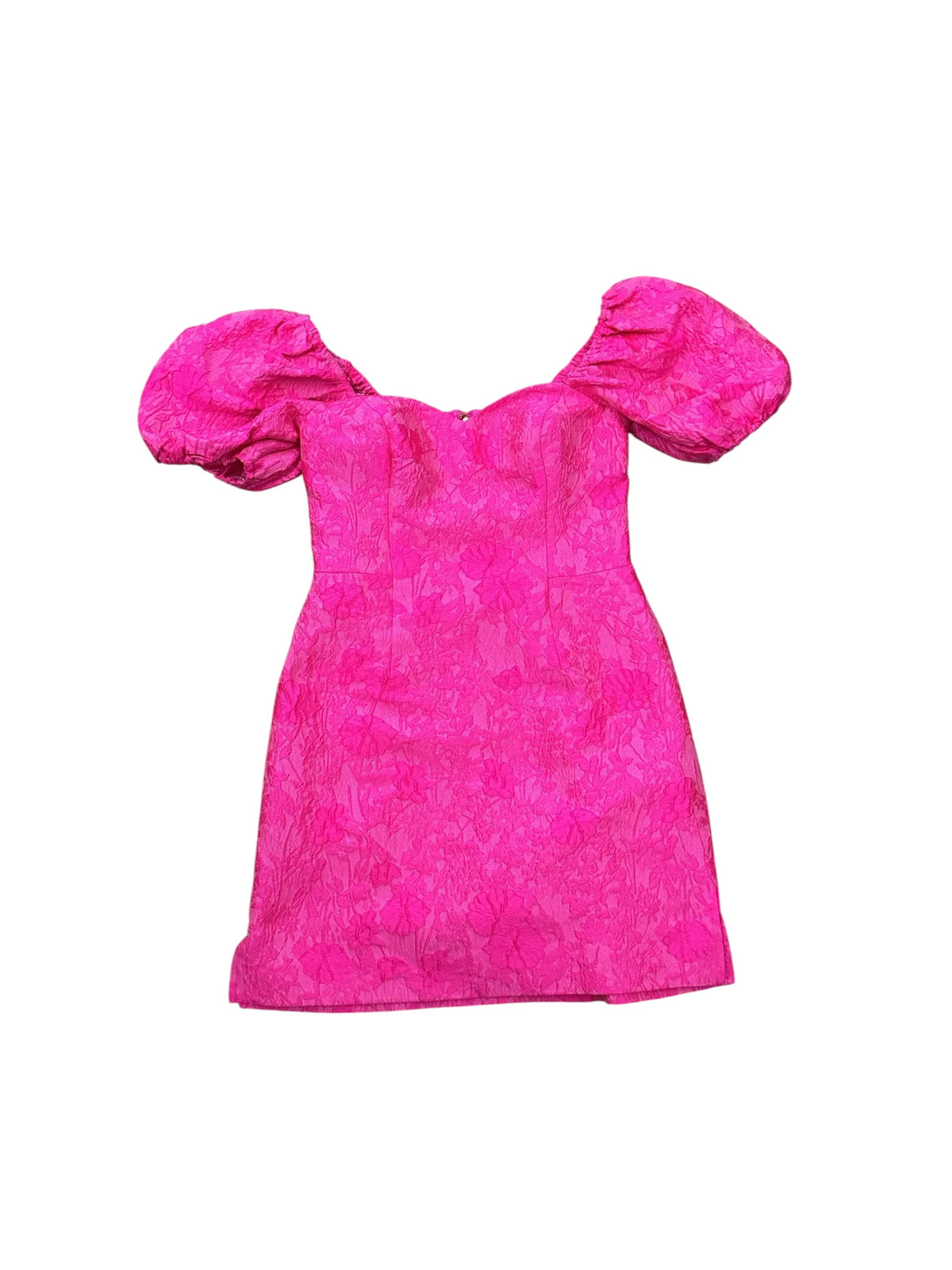 Lilly Pulitzer NWT Morena Short Sleeve Romper Passion Fruit Pink Leaf An Impression Jacquard - Size 00
