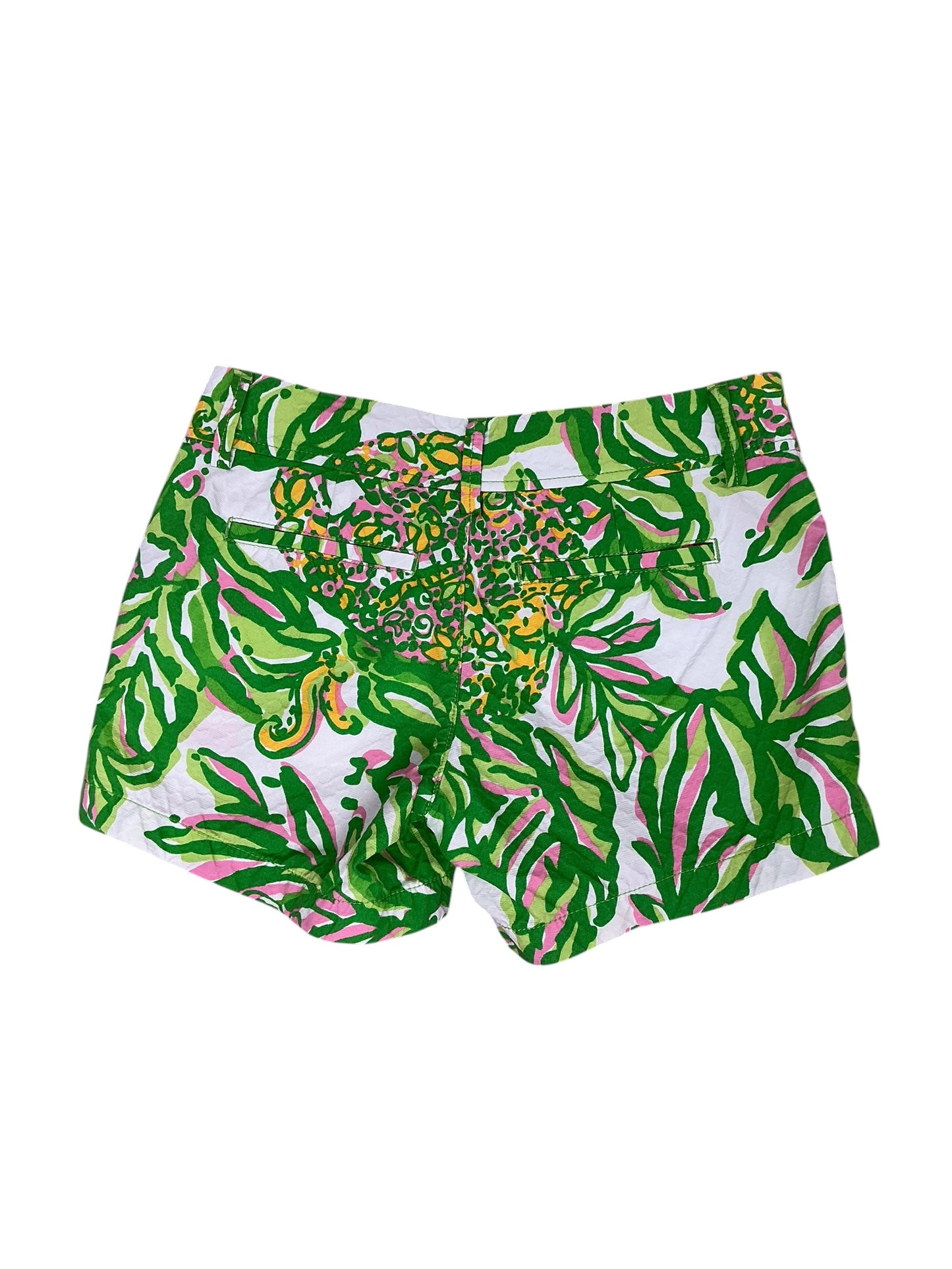 Lilly Pulitzer- Callahan Short Resort White Seeing Pink Elephants Size 0