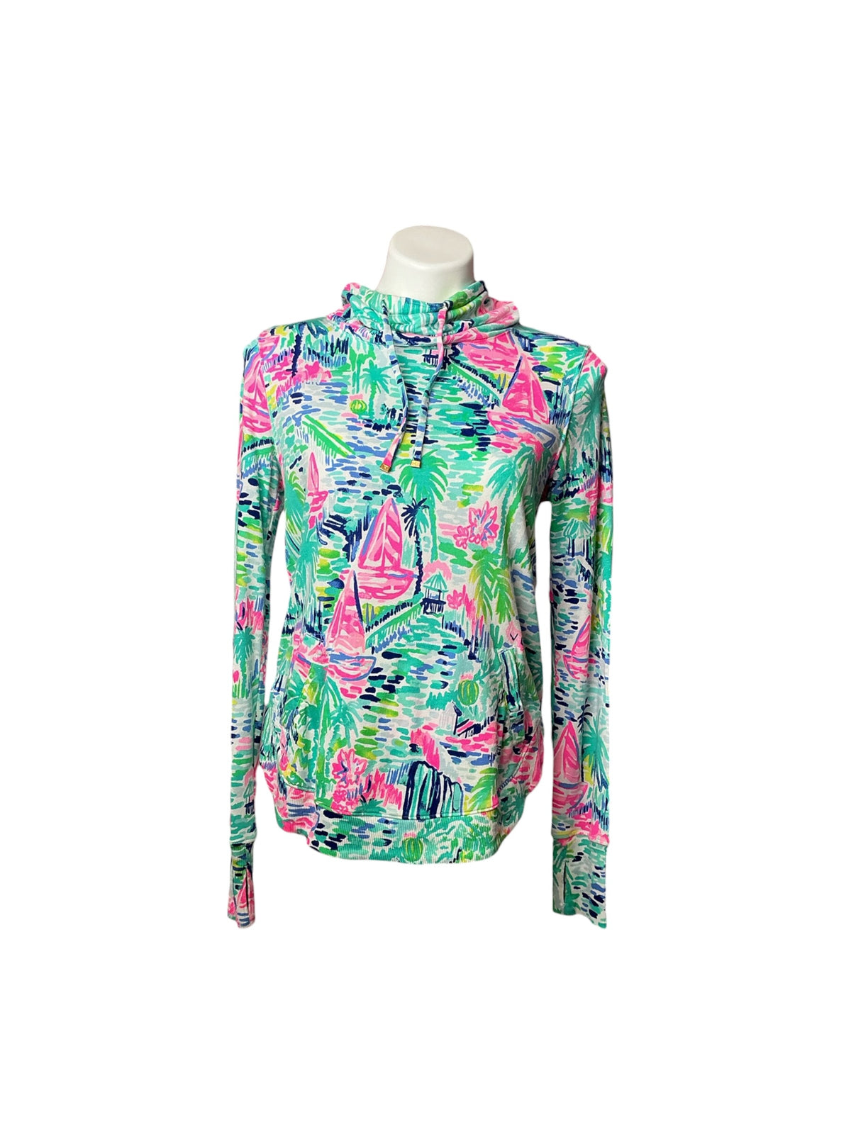 Lilly Pulitzer Fletcher Pullover Sweatshirt Salt in the Air - Size S