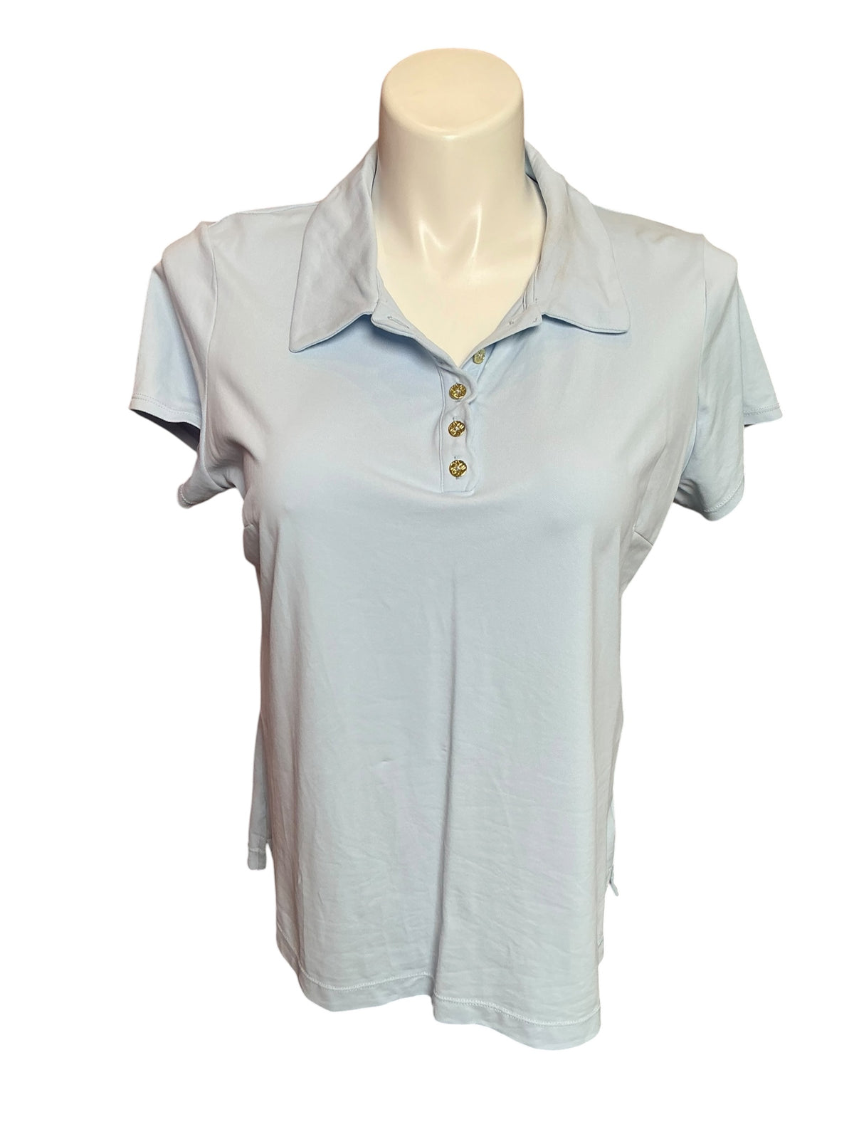 Lilly Pulitzer NWT Frida Scallop Polo UPF 50+ Bluette - Size XXL