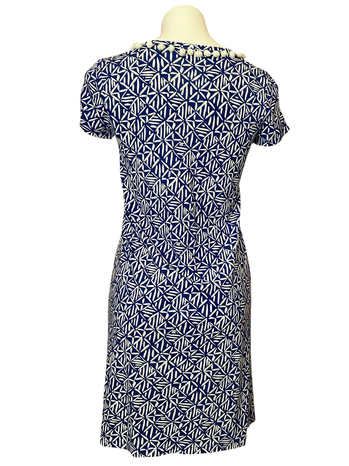 Lilly Pulitzer Etta V Neck Dress Corsica Blue Easy Peasy - Size XS