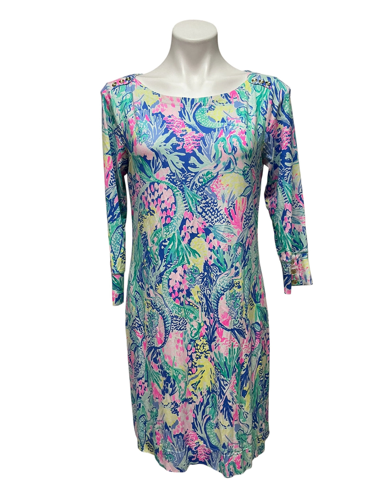 Lilly Pulitzer Sophie Dress Multi Mermaids Cove - Size L