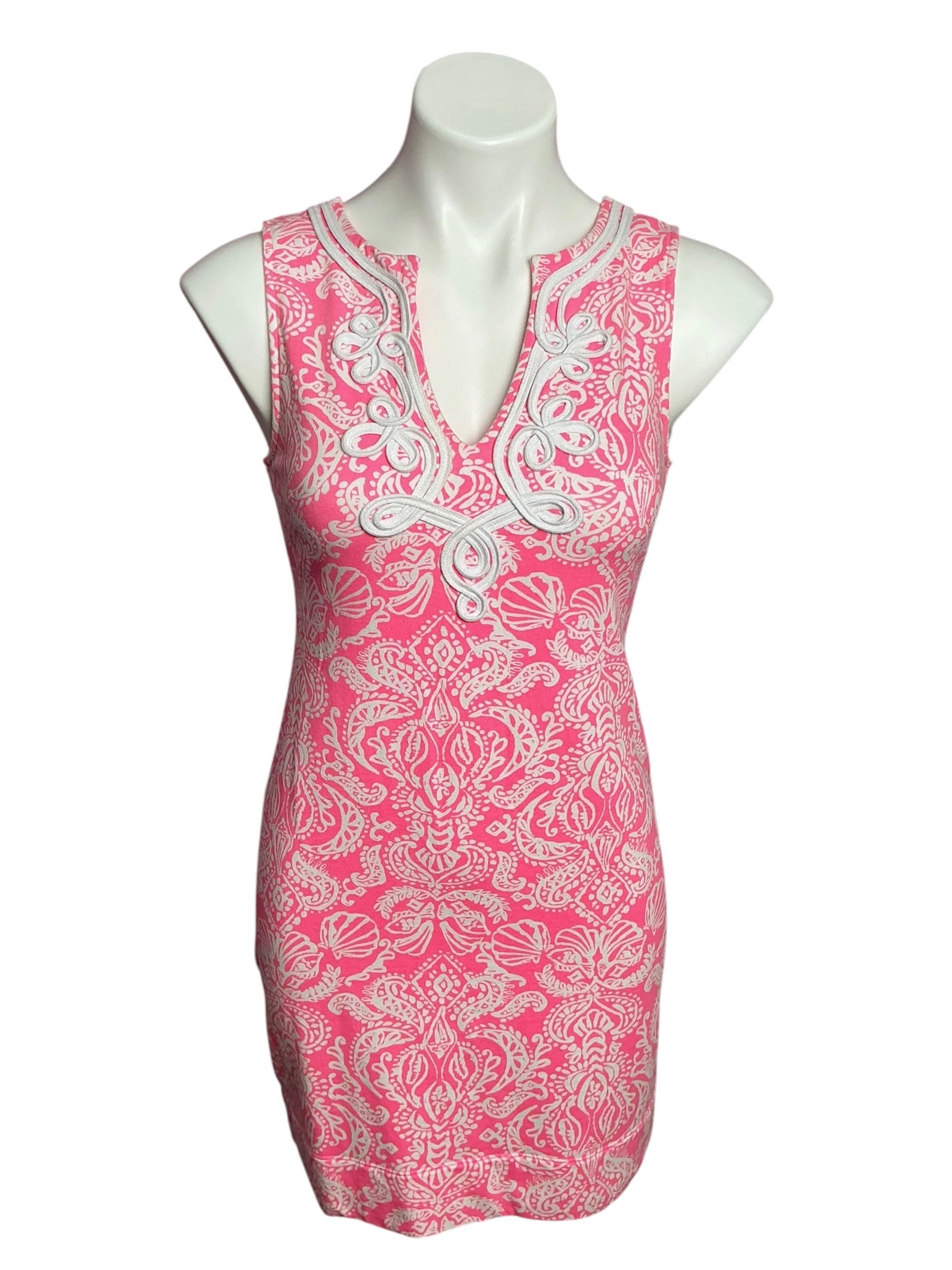 Lilly Pulitzer Harper Sleeveless Shift Dress Havana Pink Clawdia - Size XS