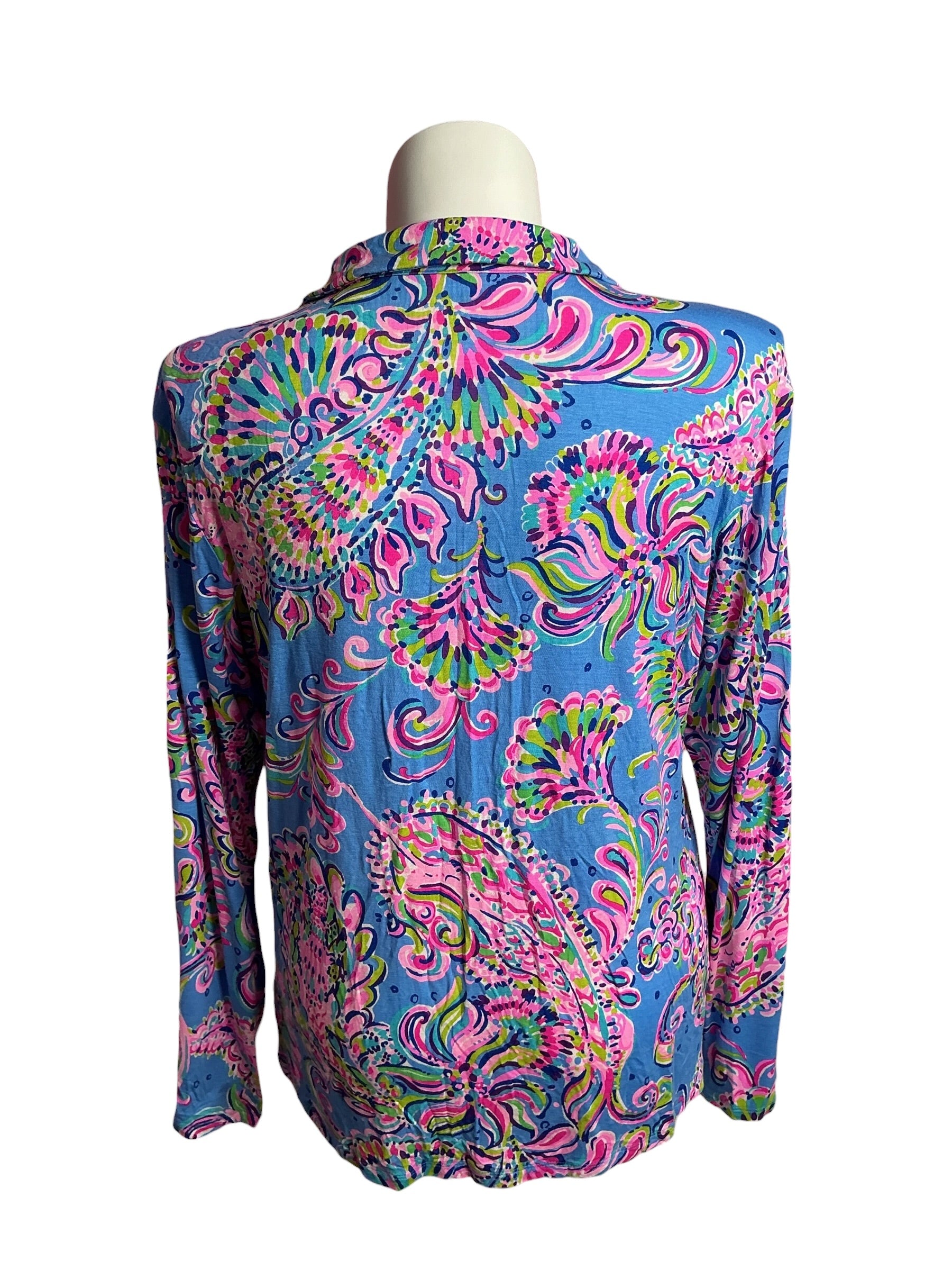 Lilly Pulitzer- PJ Knit Long Sleeve Multi Mermaid Grotto Size XXL