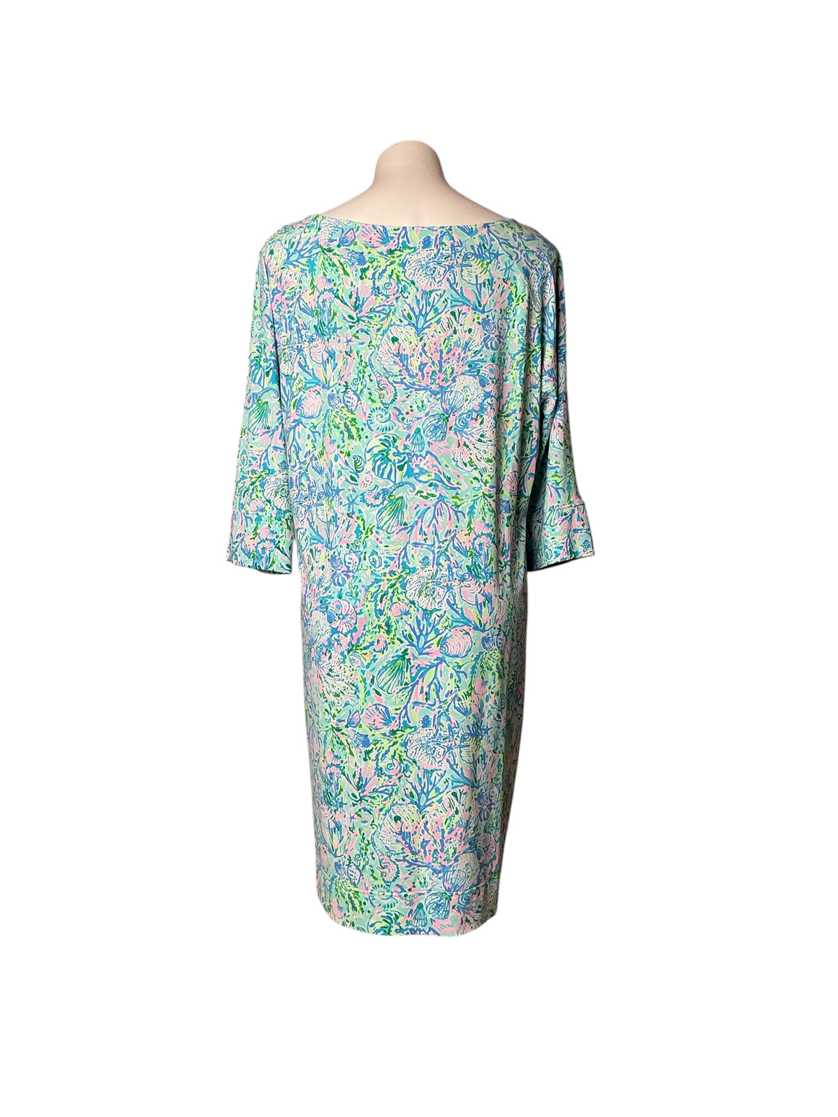 Lilly Pulitzer Braedyn UPF 50+ Dress Surf Blue Soleil It on Me - Size L