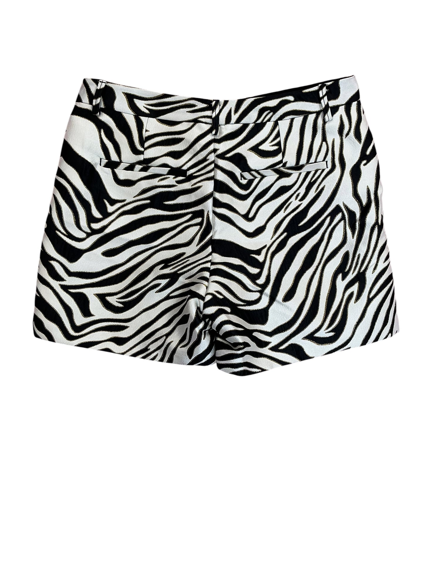 Lilly Pulitzer Gretchen High Rise Shorts Black Zebra Jacquard - Size 6