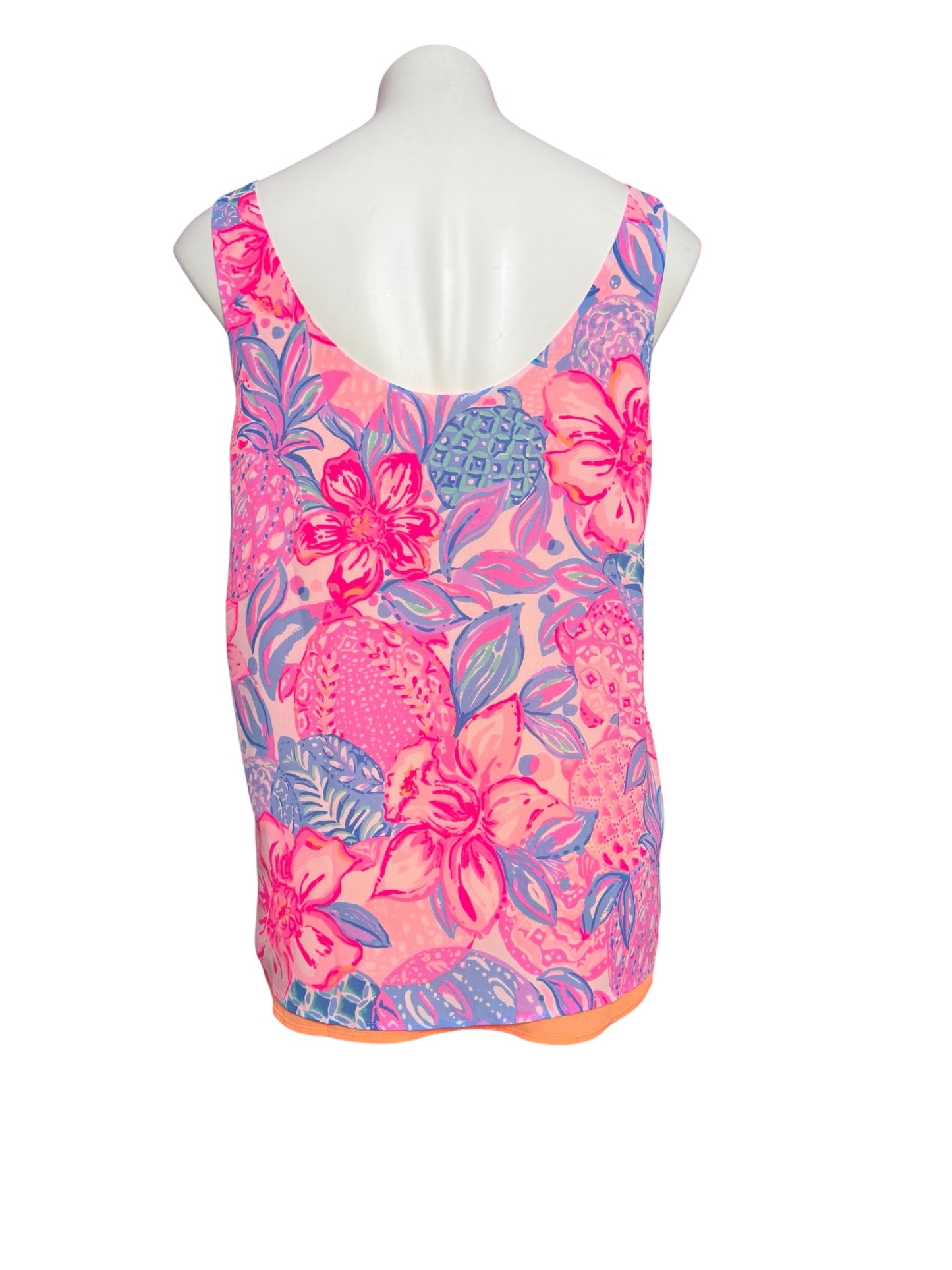 Lilly Pulitzer NWT Florin Sleeveless Scoop, Pink Isle- Snappy Turtle Size M