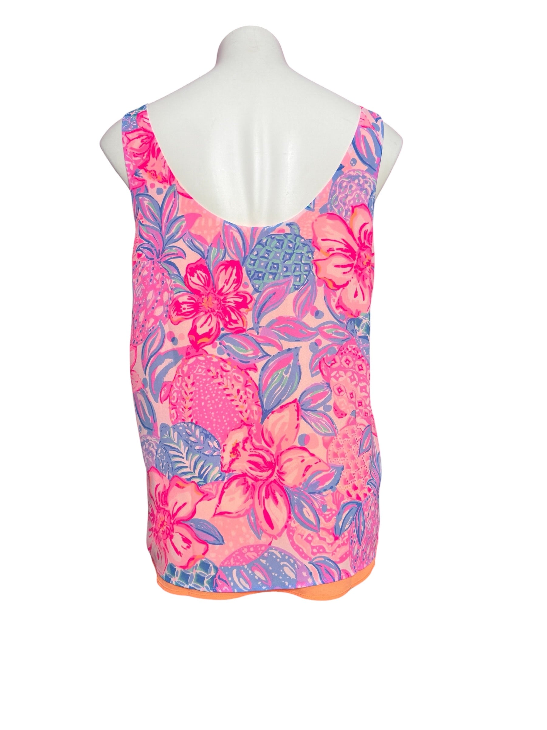 Lilly Pulitzer NWT Florin Sleeveless Scoop, Pink Isle- Snappy Turtle Size M