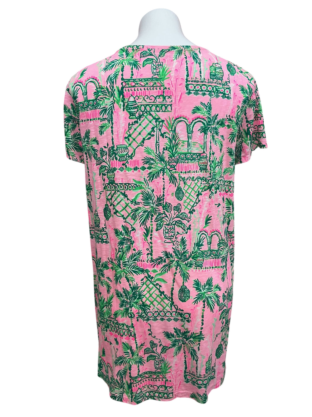 Lilly Pulitzer Etta V Neck Tee Mandevilla Baby Always Worth It - Size XXL
