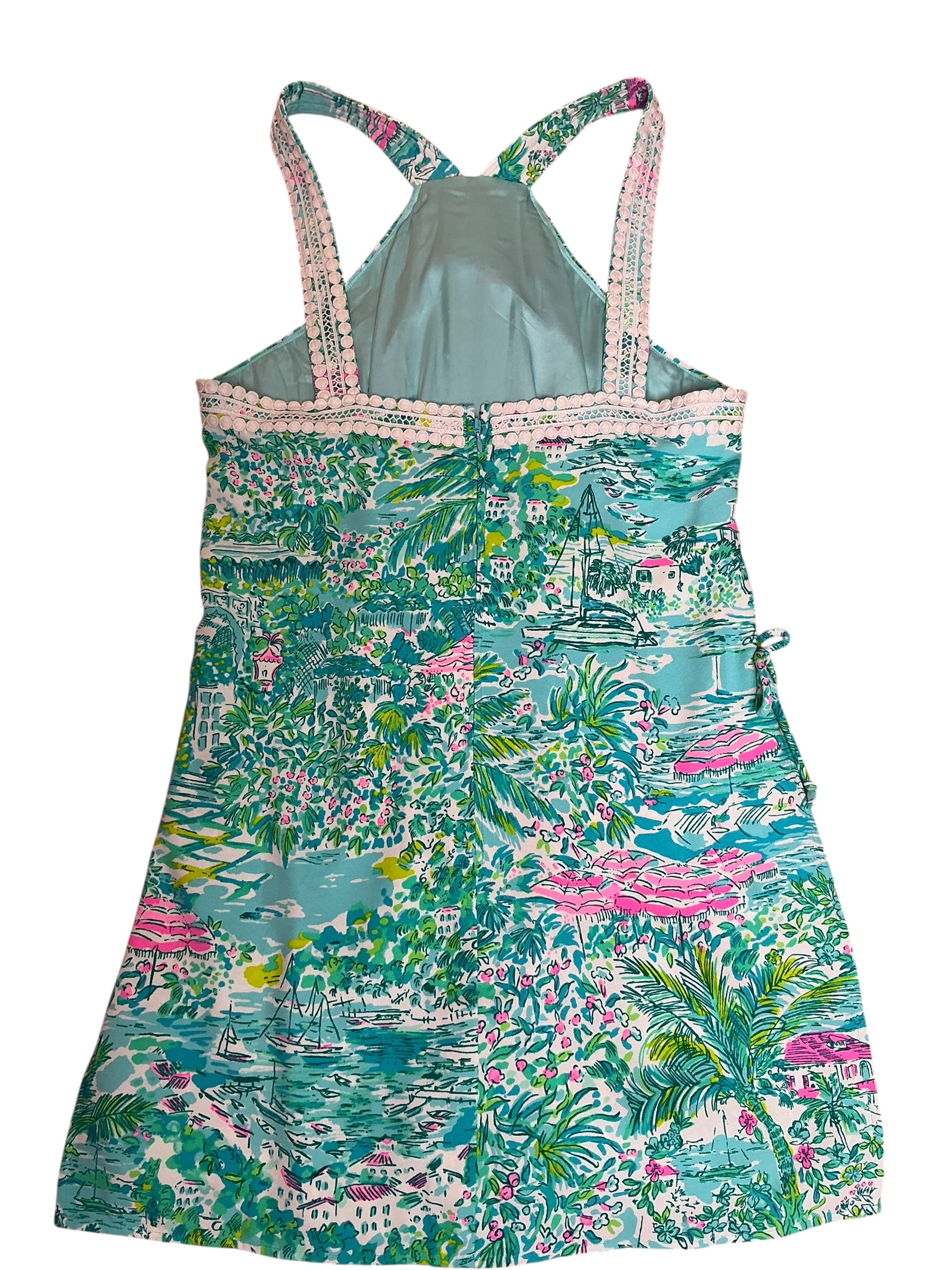 Lilly Pulitzer Ryder Romper Gustavia Green Sunshine City - Size 12
