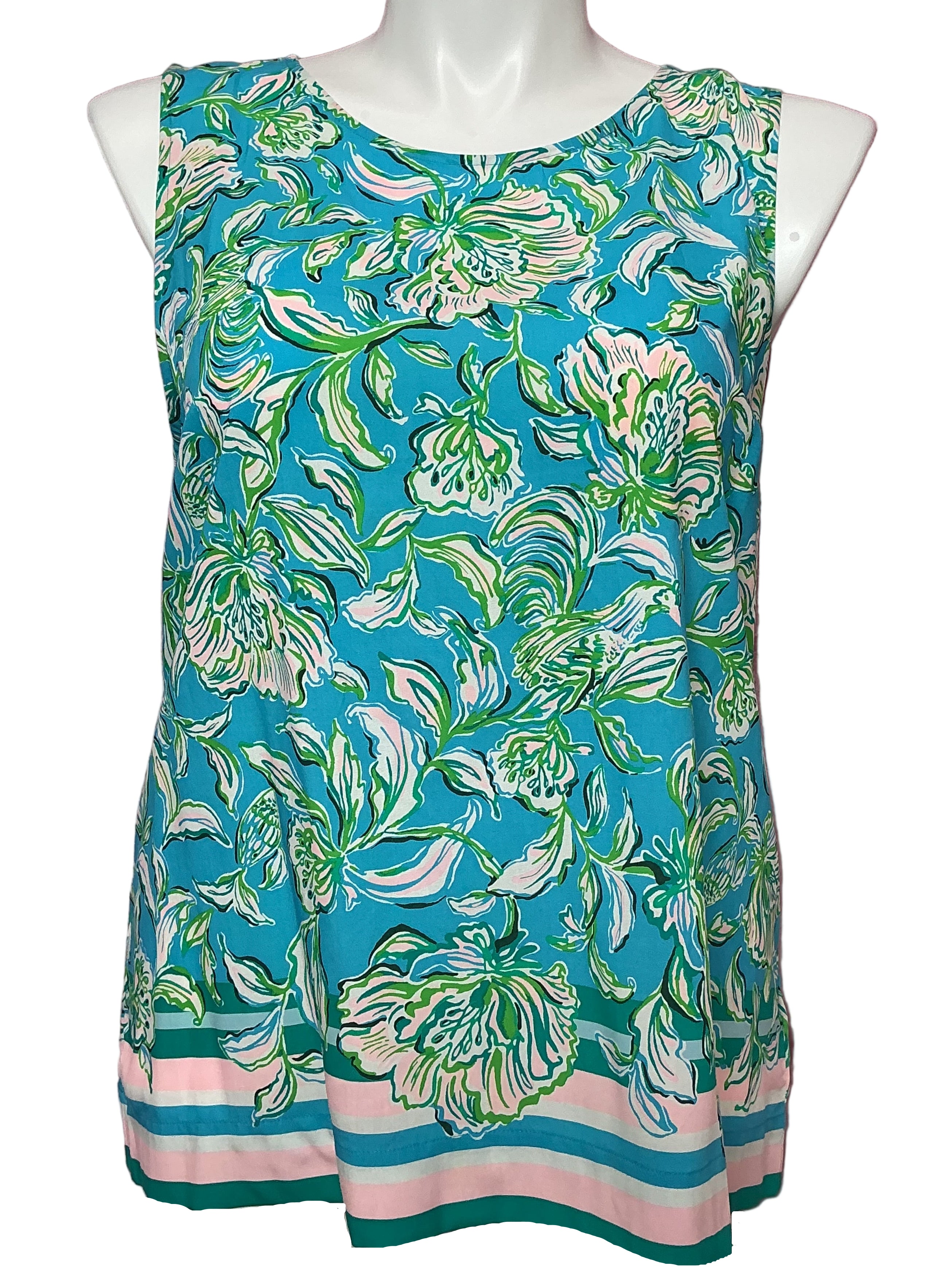 Lilly Pulitzer NWT - Iona Sleeveless Top - Cumulus Blue Chick Magnet Engineered - Size XL