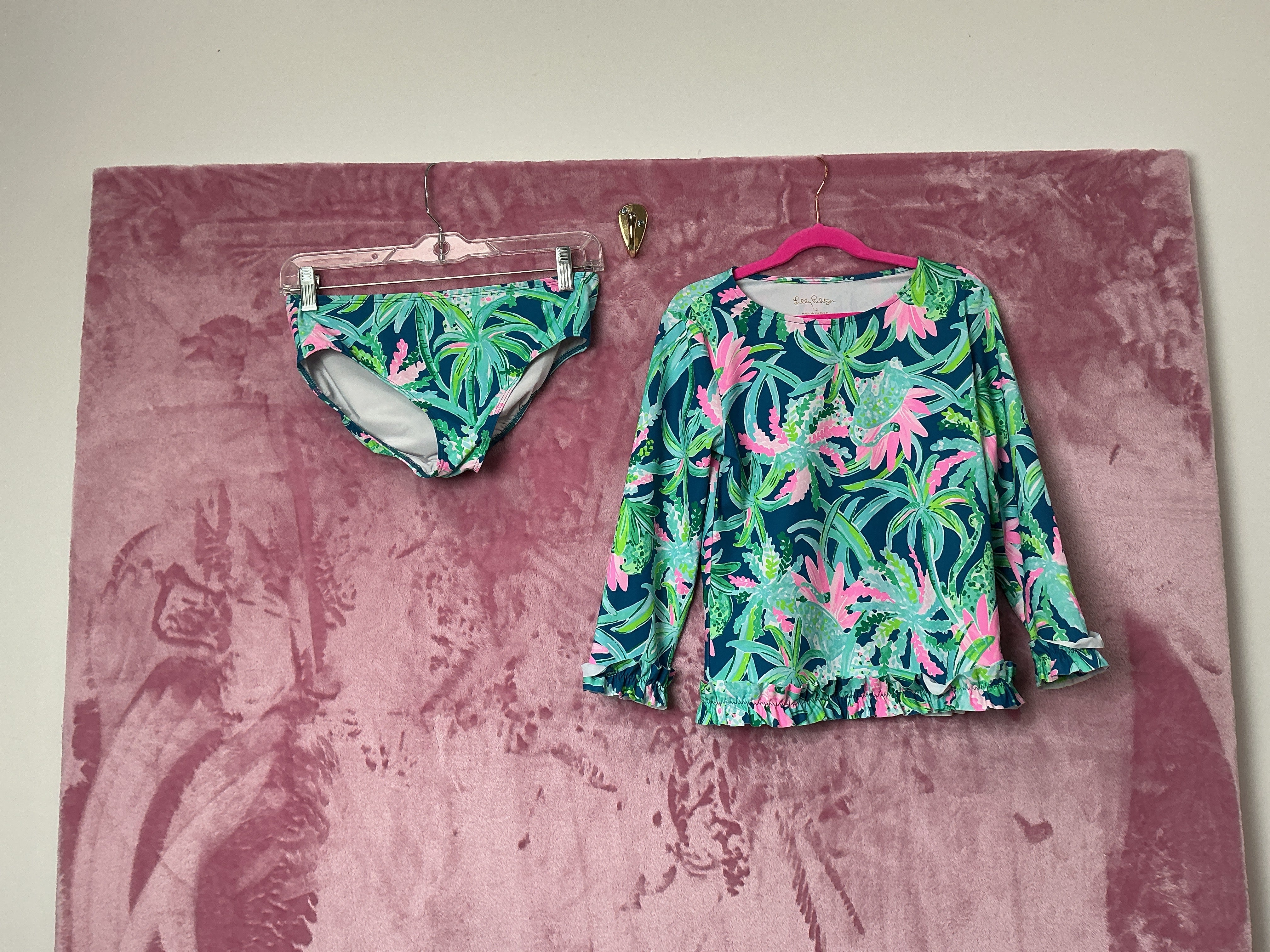 Lilly Pulitzer Kids Bathing Suit 2 PC - Size 14