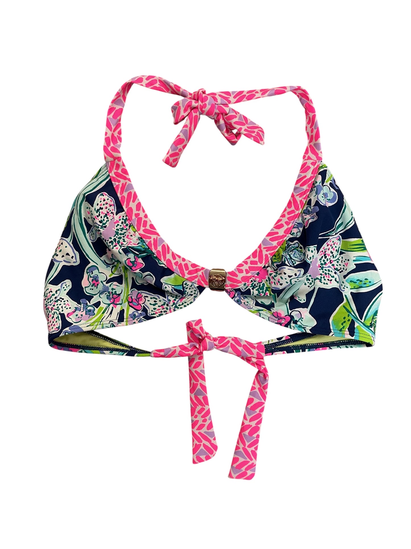 Lilly Pulitzer Noa Triangle Bikini Top Sway This Way - Size 10