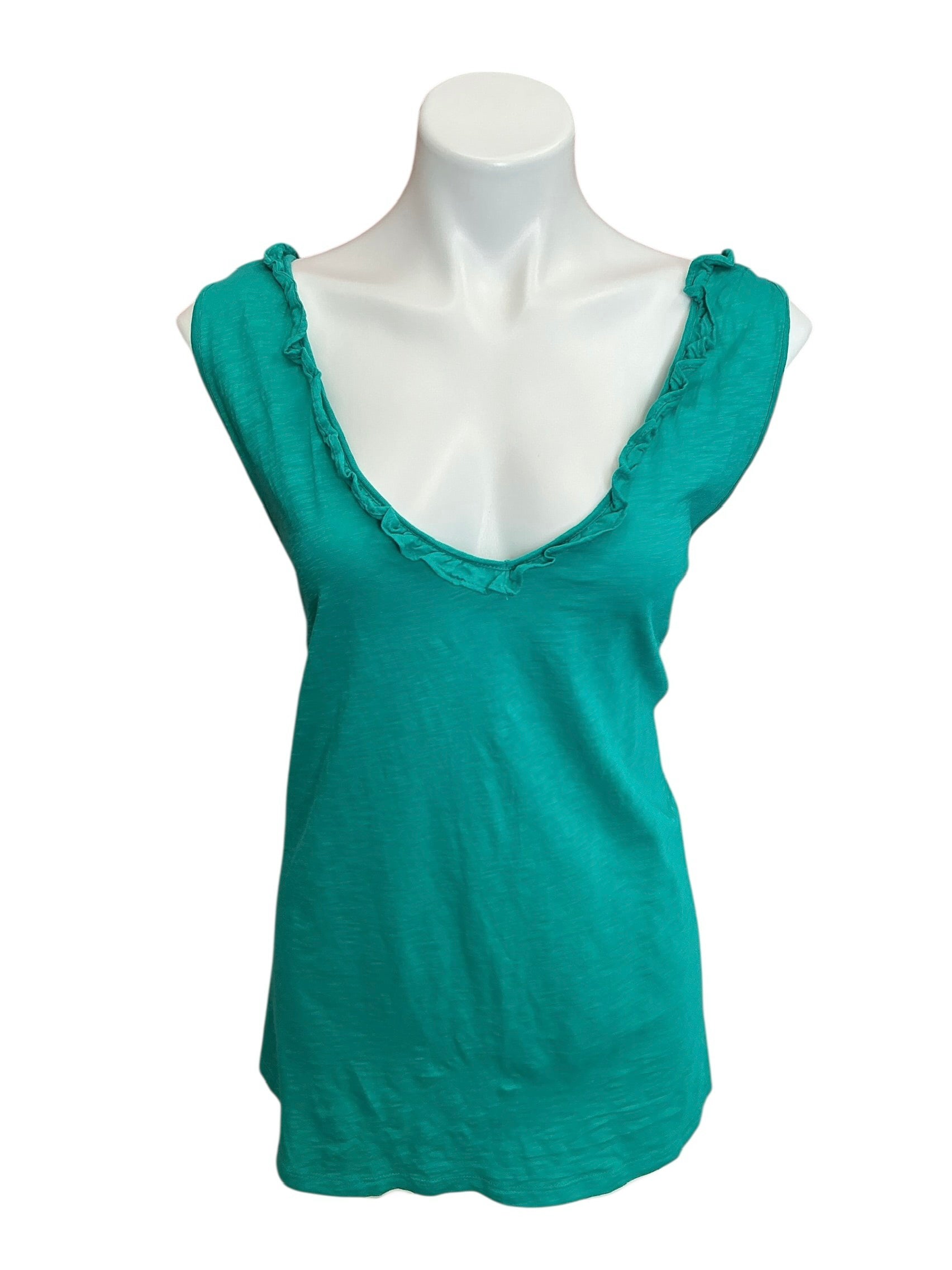Lilly Pulitzer Gigi Ruffle Tank Top Water Lilly Green - Size XXL