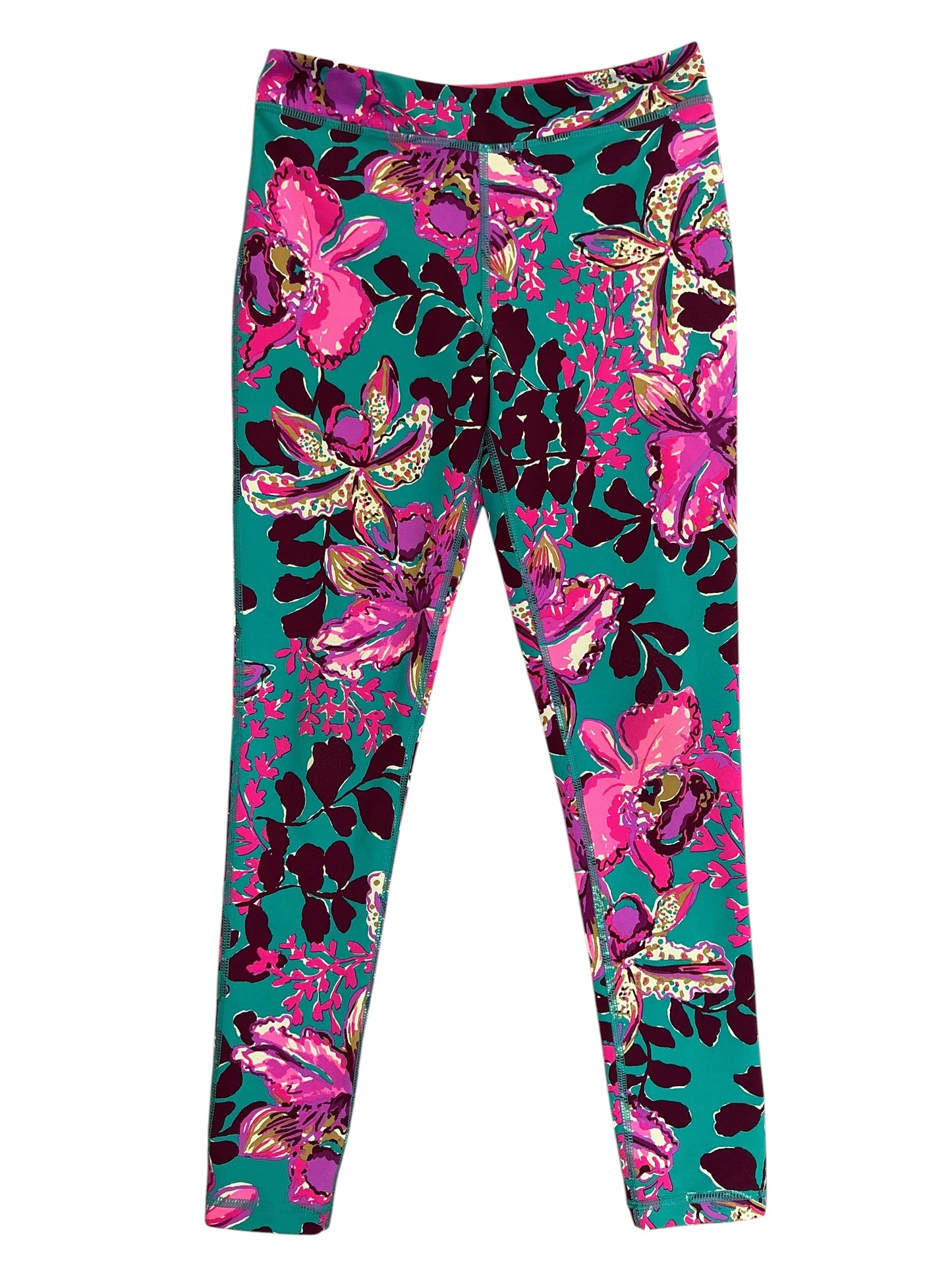 Lilly Pulitzer Kids Girls Mini Weekender Leggings Blue Rhapsody Orchid You Not - Size L 8-10