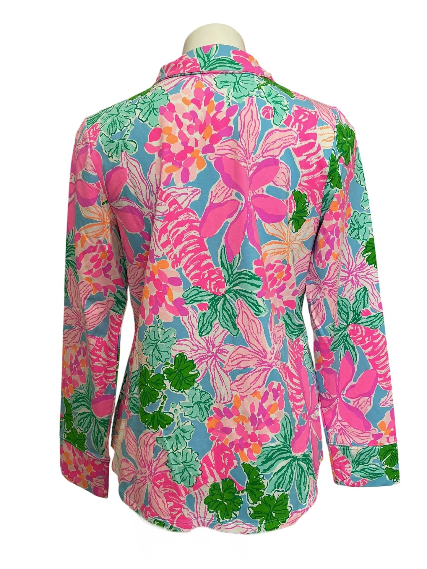 Lilly Pulitzer Leona Zip Up Jacket Multi Lil Soiree All Day - Size M