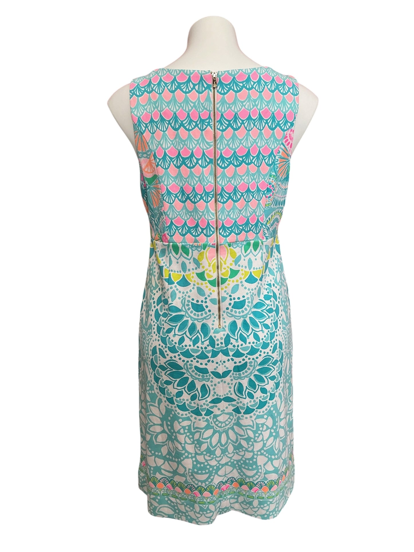 Lilly Pulitzer Sigrid Shift Dress Caribbean Citrus Engineered - Size 8