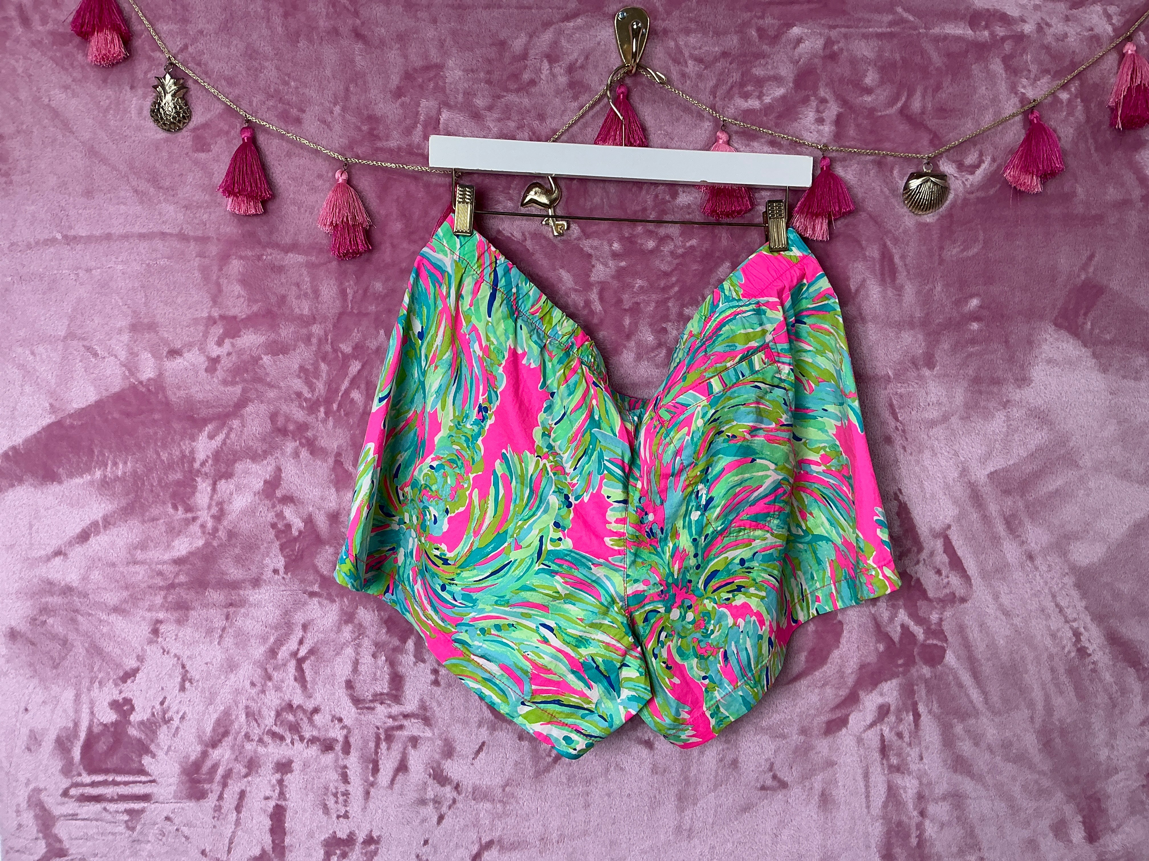 Lilly Pulitzer Short NWT - Ocean View Short - Raz Berry - Shady Lady - Size XL