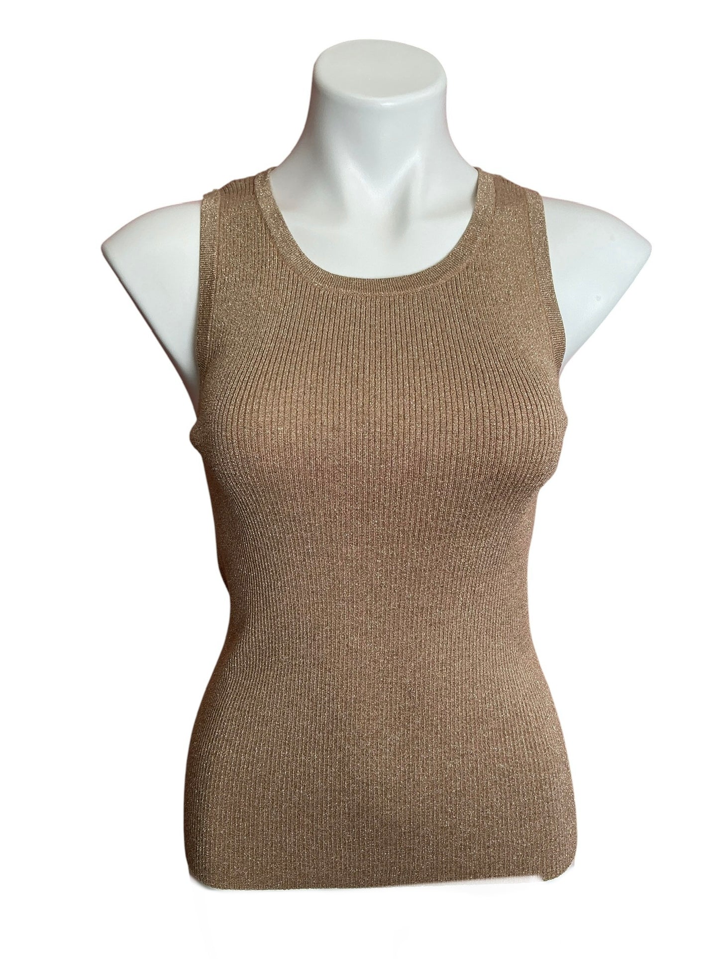 Lilly Pulitzer NWT Esli Sweater Tank Top Sand Bar Metallic - Size S