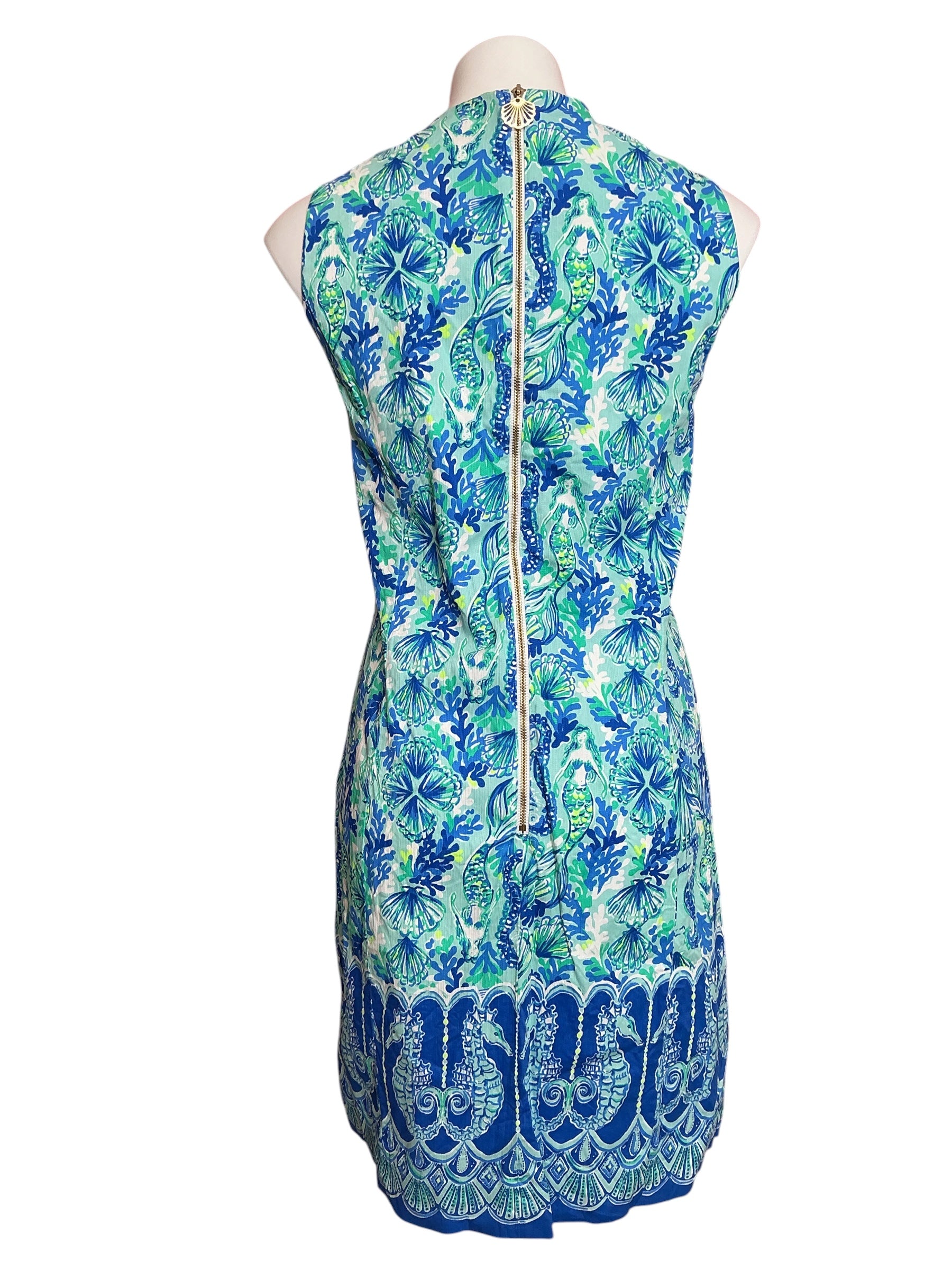 Lilly Pulitzer Mila Shift Dress Sea Glass Aqua Seeing Double - Size 16