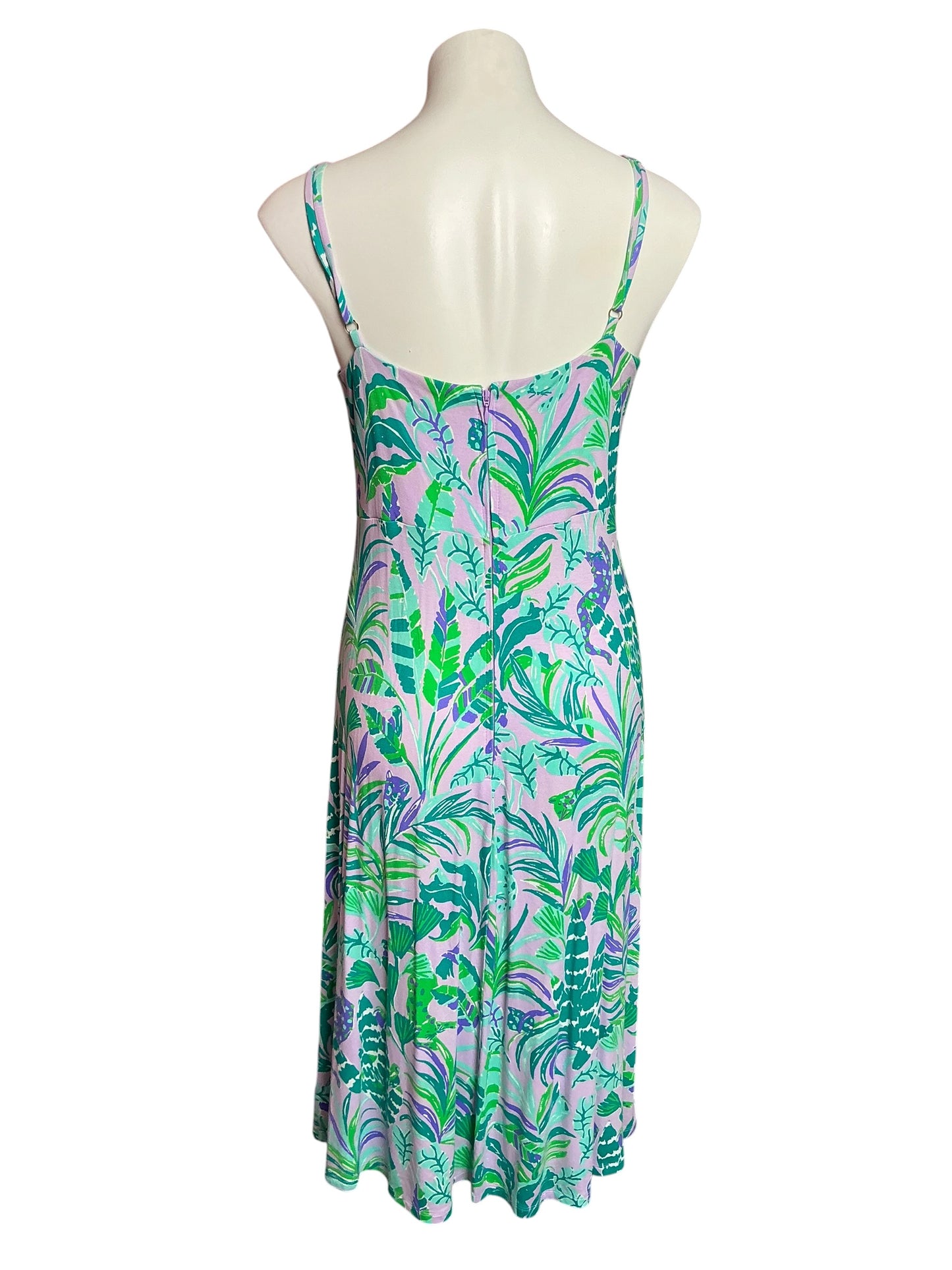 Lilly Pulitzer Quaid Midi Dress Purple Iris On the Chase - Size 14