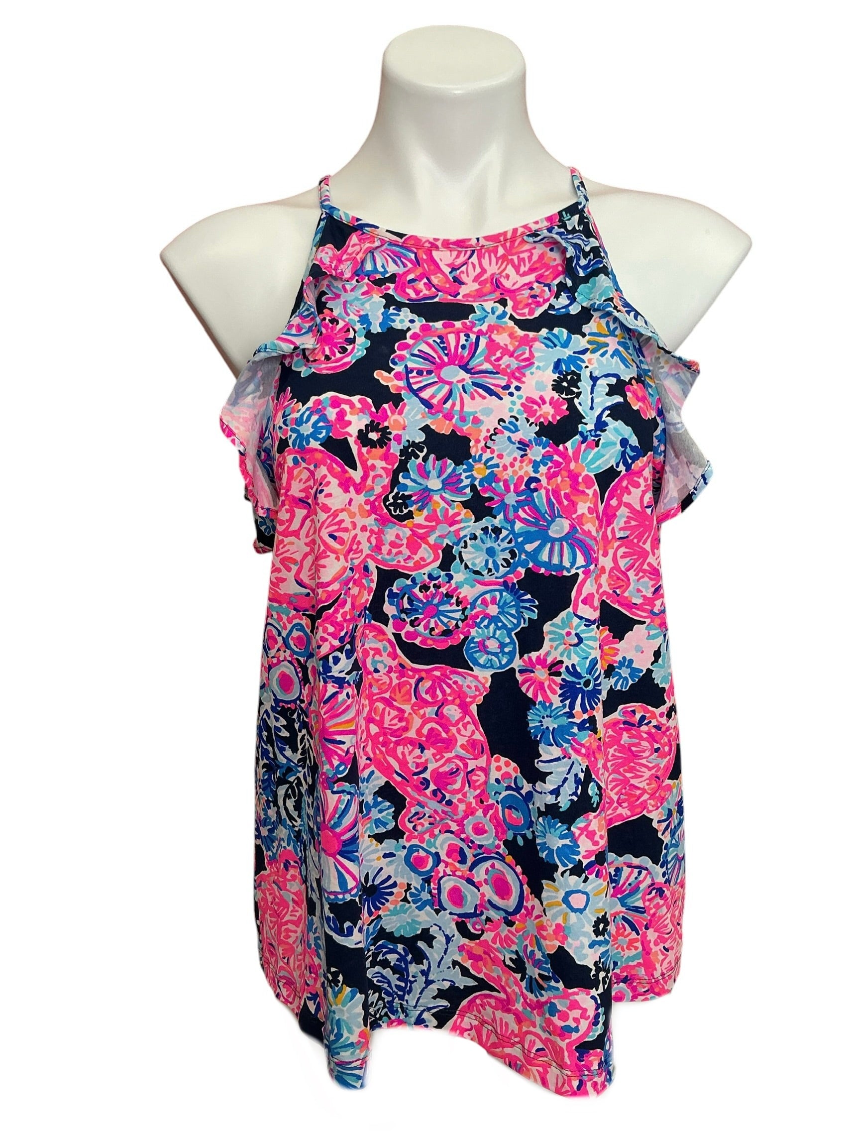 Lilly Pulitzer NWT Billie Top High Tide Navy In Turtle Amazement - Size M