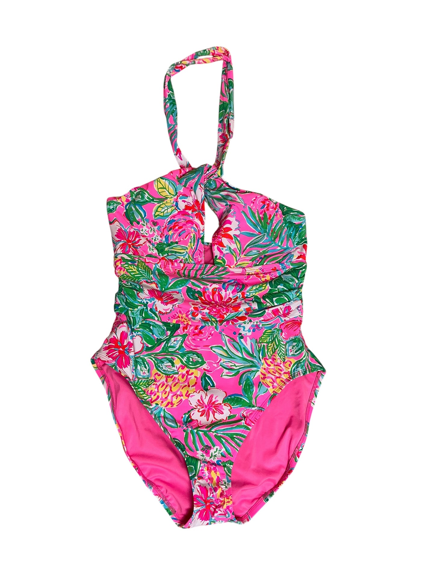 Lilly Pulitzer Ledger Halter One-Piece Swimsuit Journey to the Jungle - Size 12