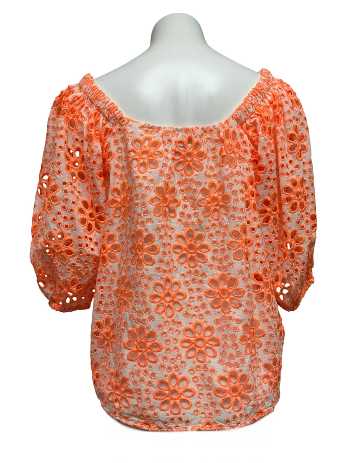 Lilly Pulitzer Kerrigan Top Cantaloupe Funflower Eyelet - Size M