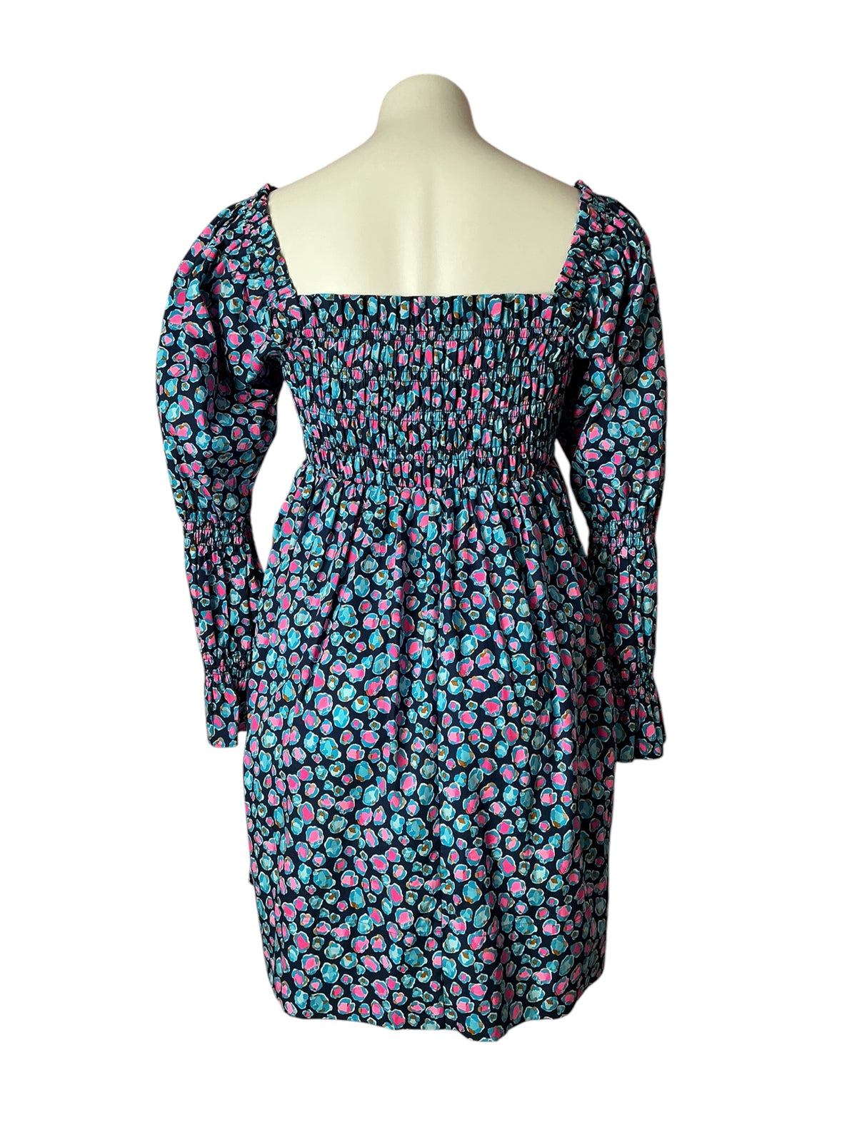 Lilly Pulitzer NWT Beyonca Long Sleeve Dress Seabreeze Low Tide Navy Spotted - Size XL