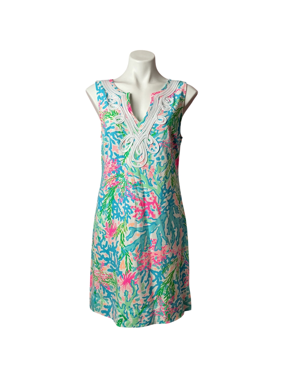 Lilly Pulitzer Harper Shift Dress Multi Coral Bay - Size L