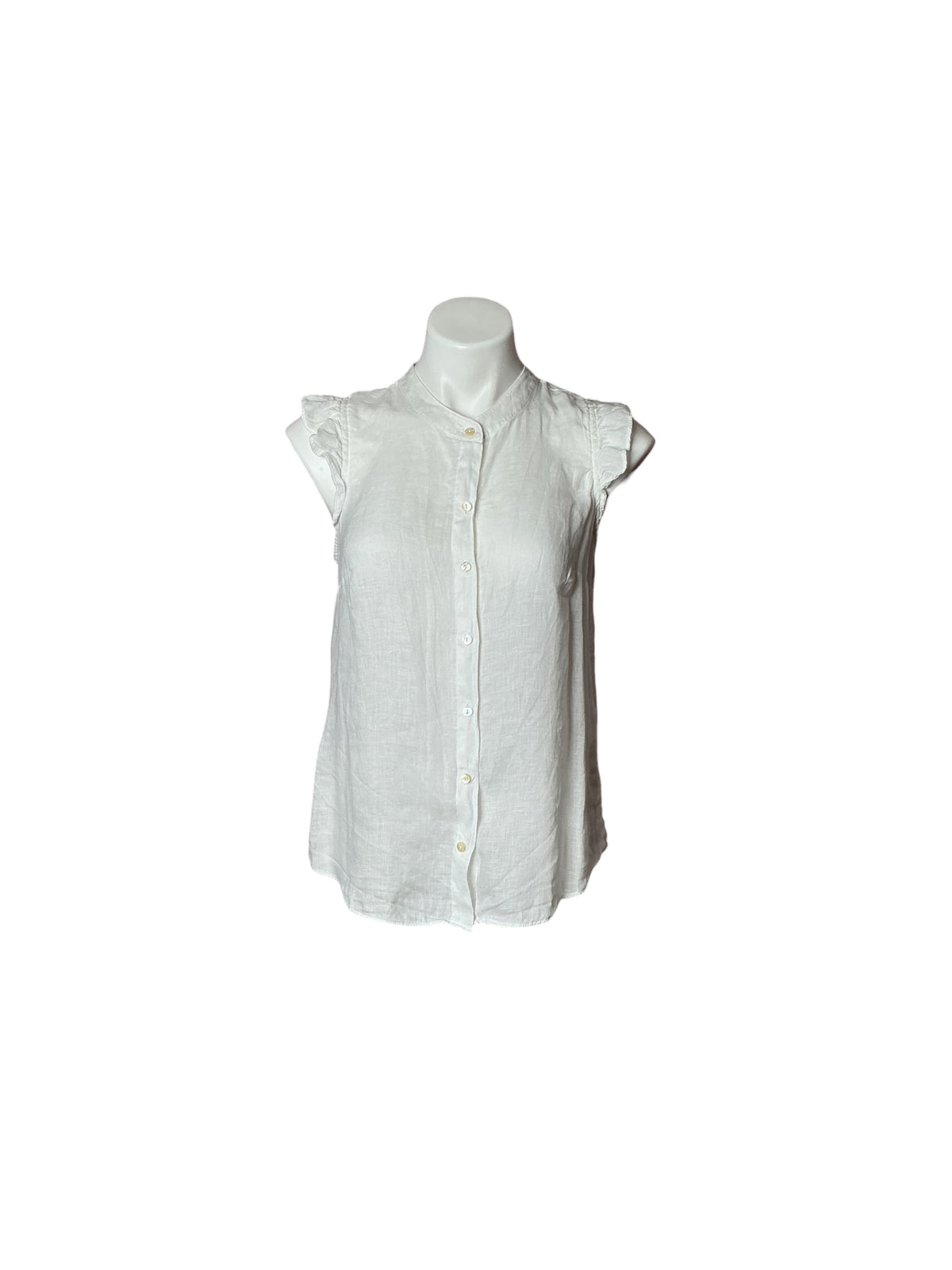 Lilly Pulitzer Briette Linen Button Down Top Resort White - Size XS