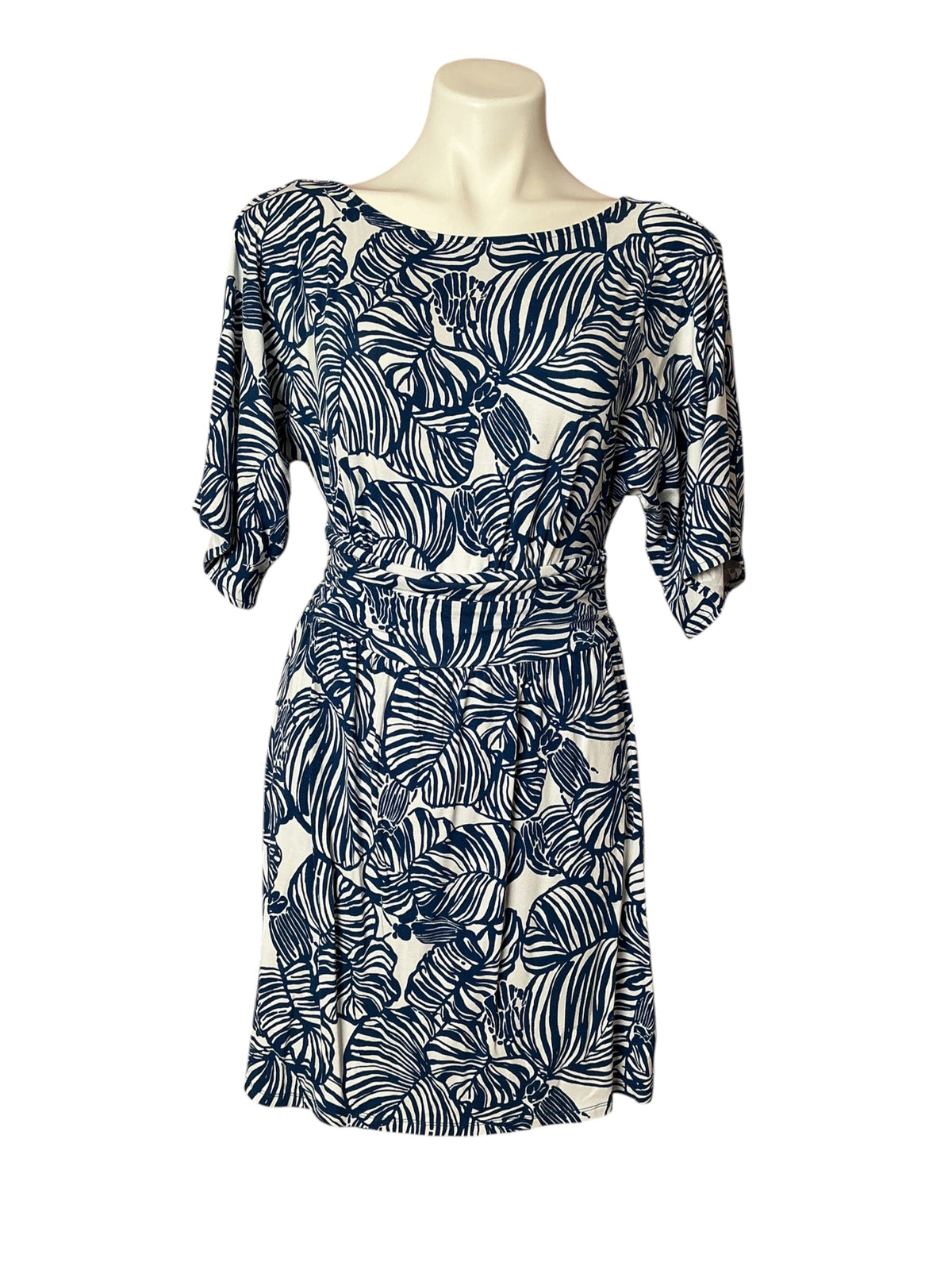Lilly Pulitzer Parigi Boat Neck Romper Aegean Navy Beach Path - Size XS
