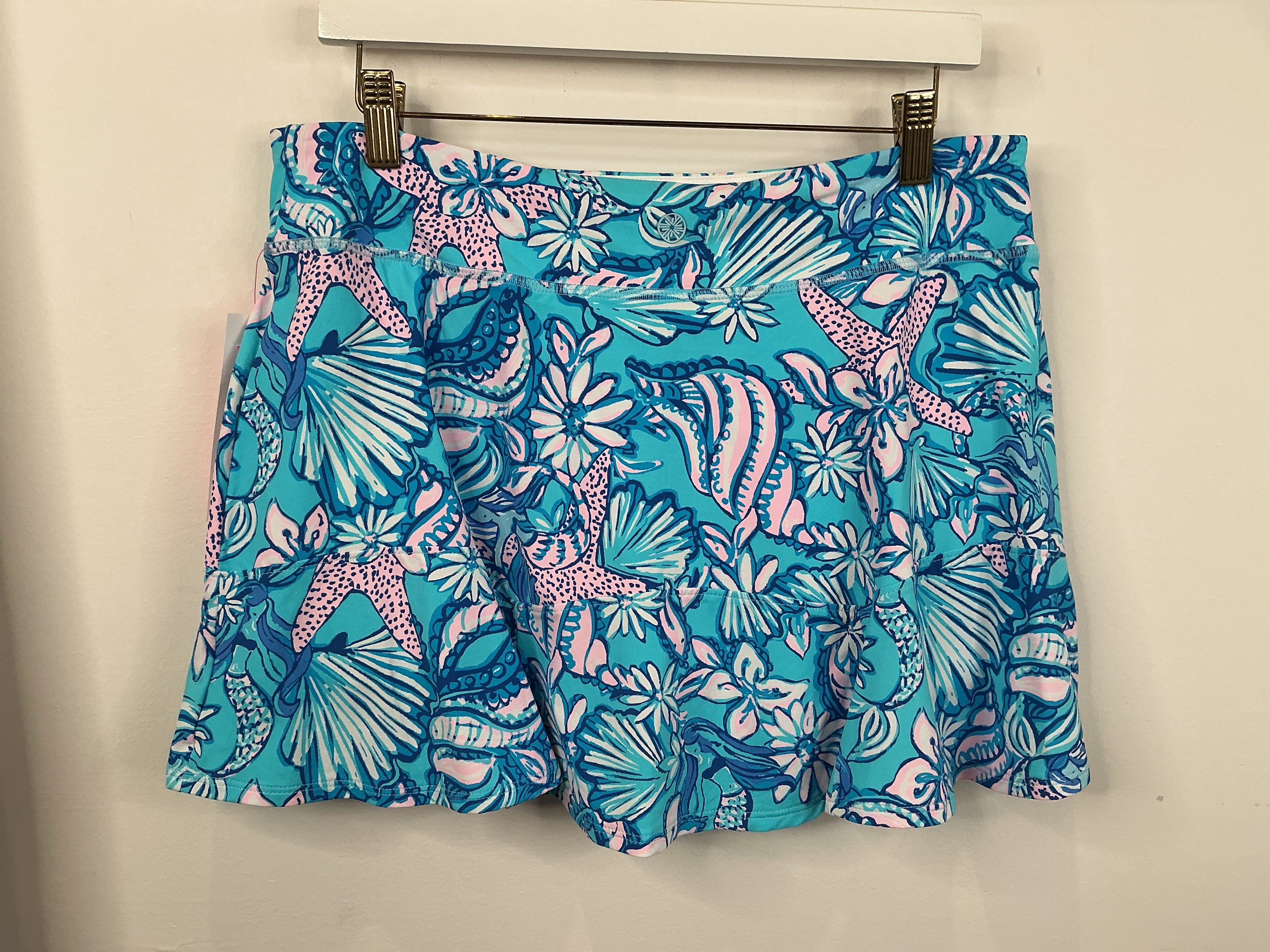 Lilly Pulitzer NWT Corrine Skort UPF 50+ Amalfi Blue Sound The Sirens - Size L