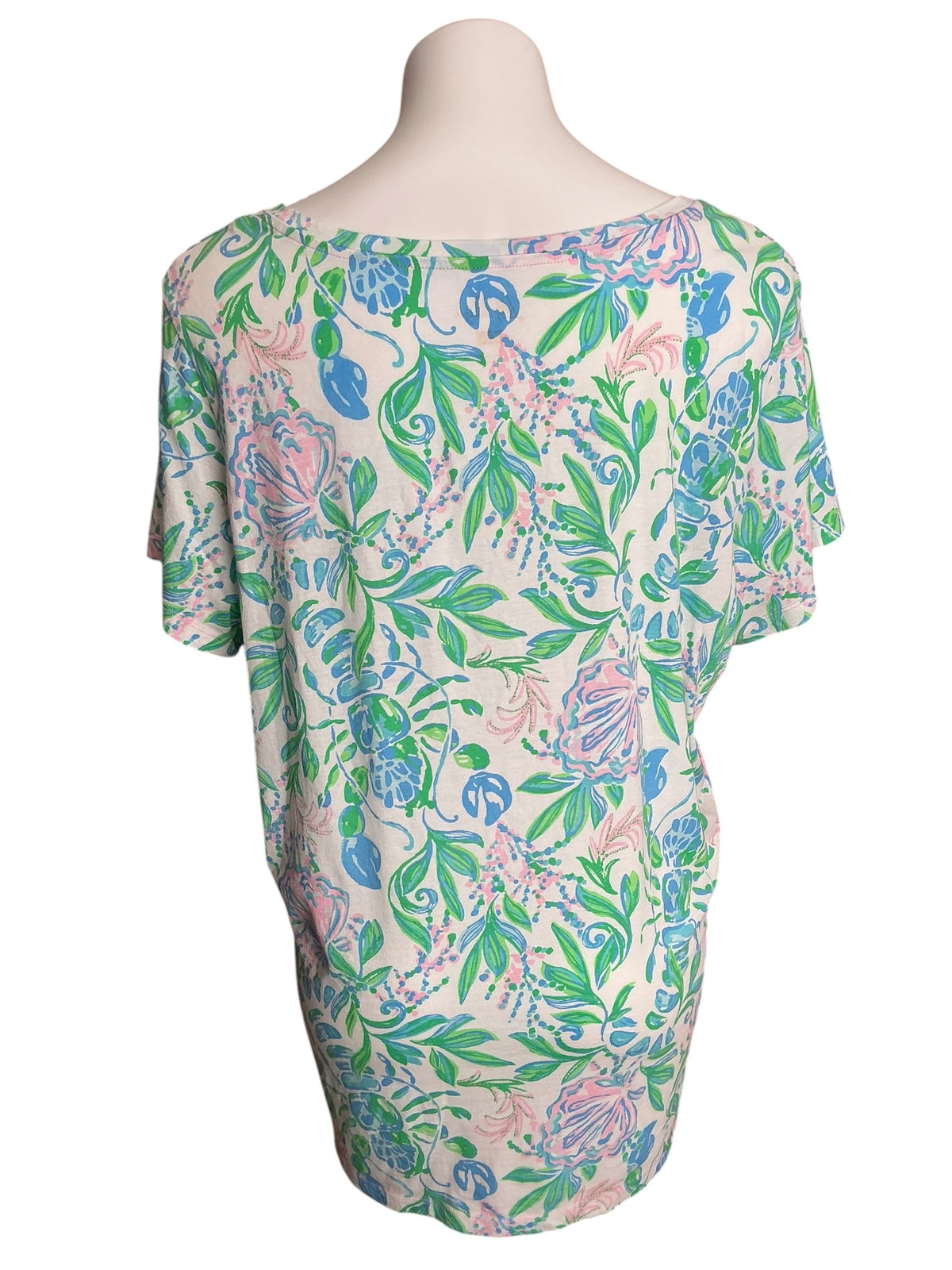 Lilly Pulitzer Meredith Tee Resort White Just A Pinch - Size XXL