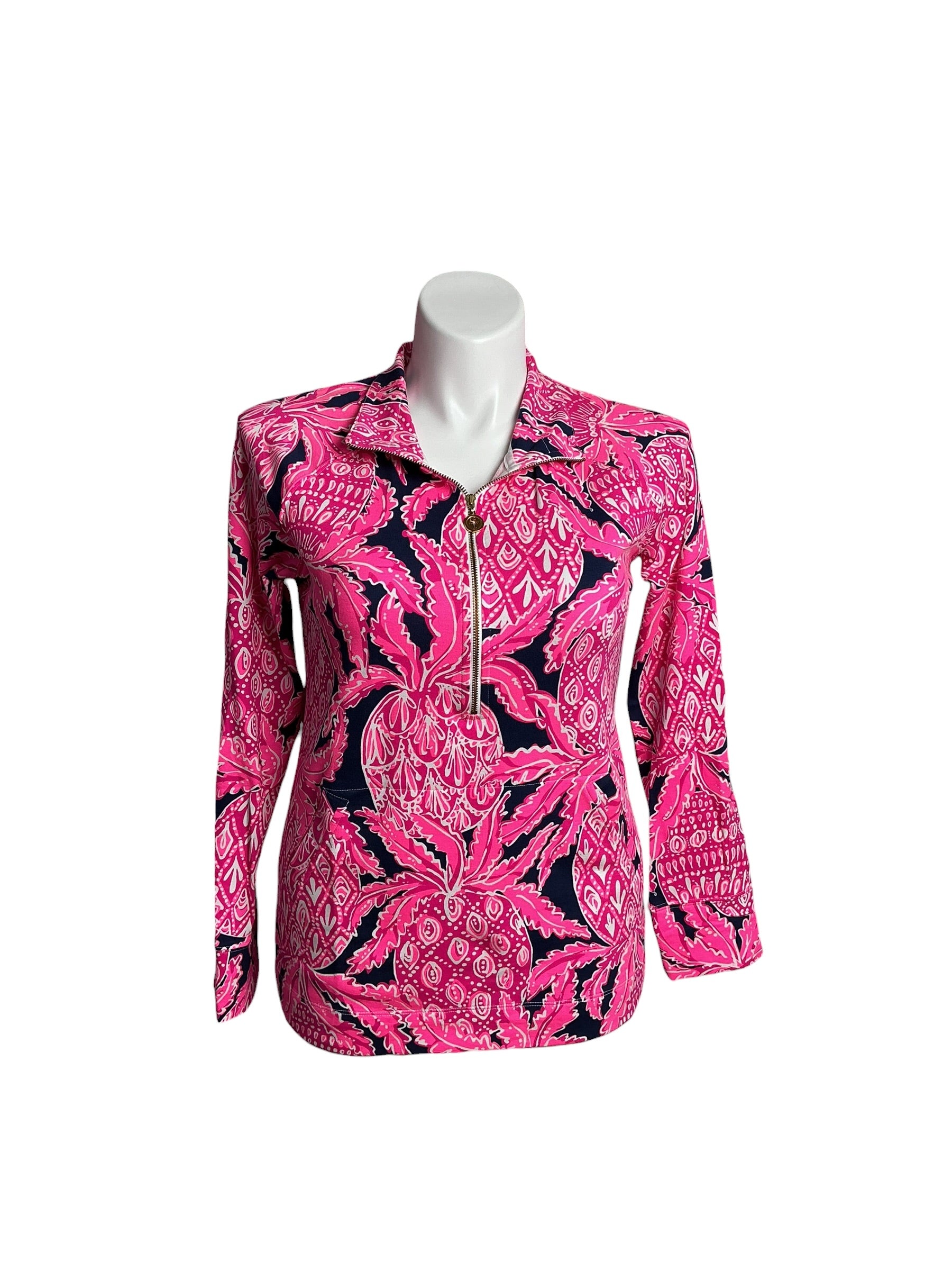 Lilly Pulitzer- Skipper Popover Low Tide Navy Coco Safari Size M