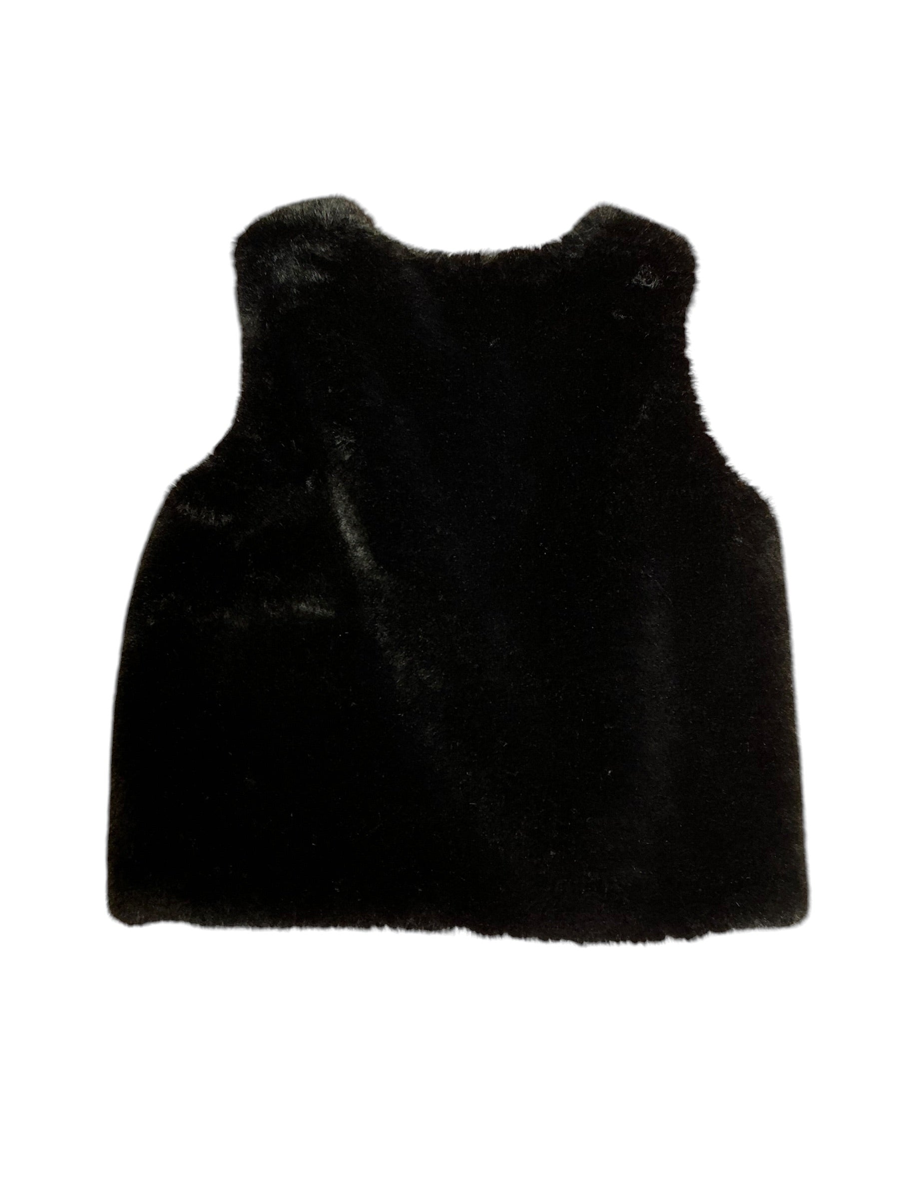Lilly Pulitzer Girls’ Winston Faux Fur Vest Onyx - Size L 8-10