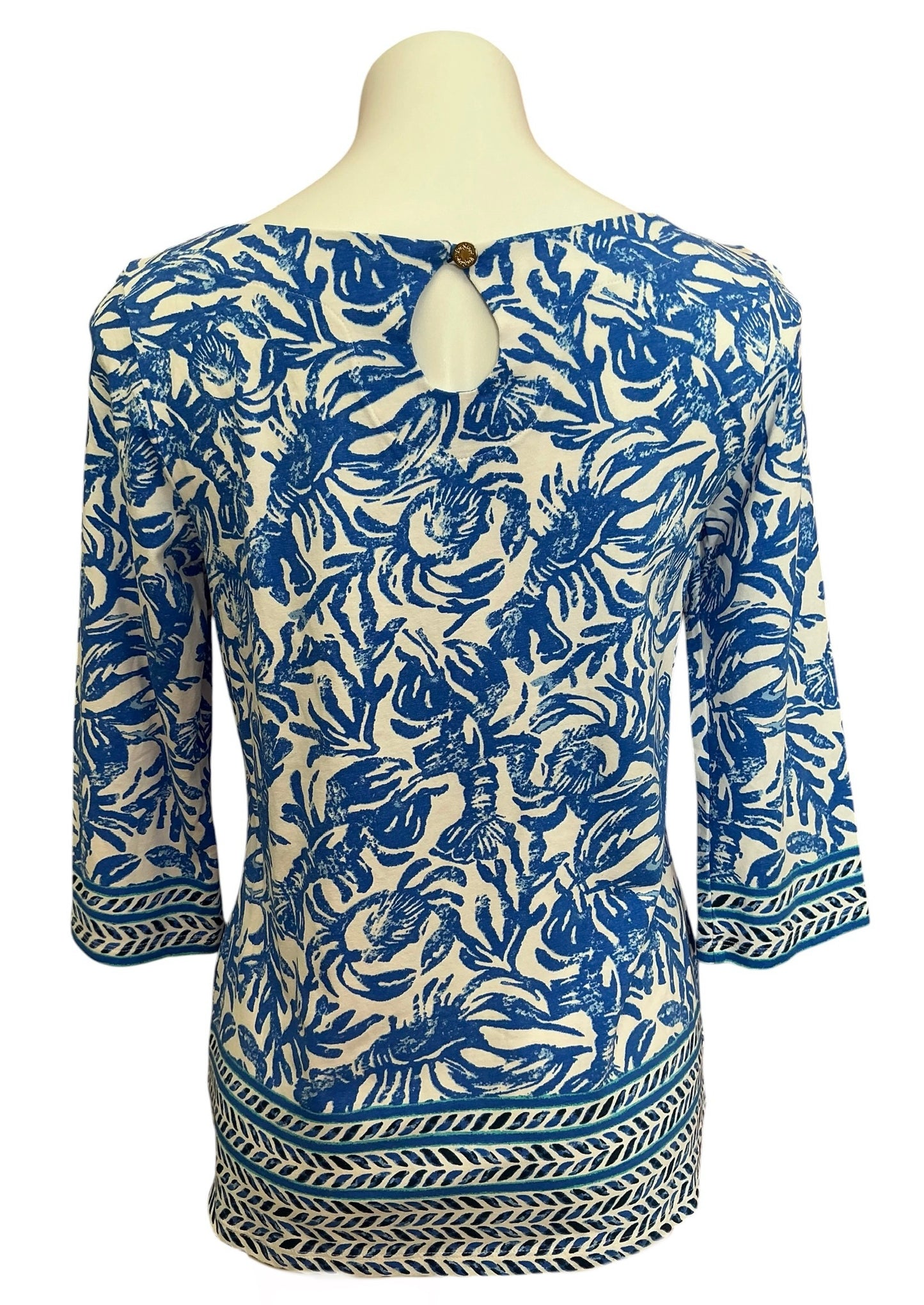 Lilly Pulitzer Waverly Top Resort White On A Roll - Size M