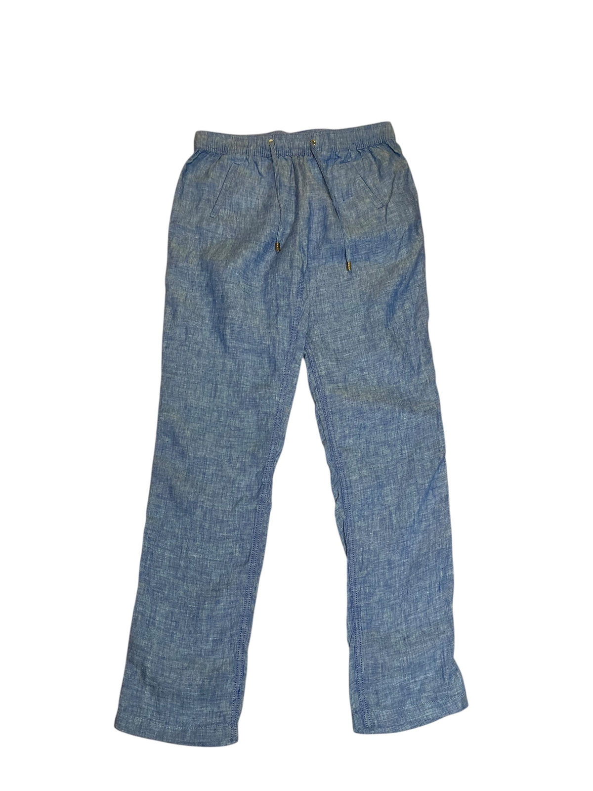 Lilly Pulitzer NWT Taron Linen Pant Beckon Blue X Sea Salt - Size S