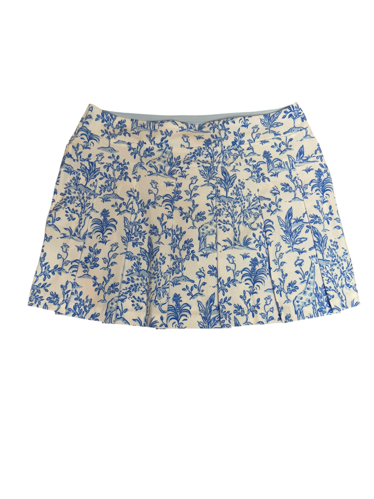 Lilly Pulitzer Luxletic Monica Pleated Skort Resort White Tall Tales - Size 14