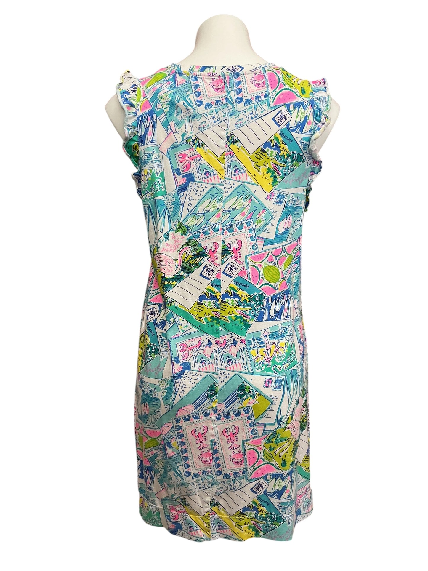 Lilly Pulitzer Laina T Shirt Dress Wish You Were Here - Size S