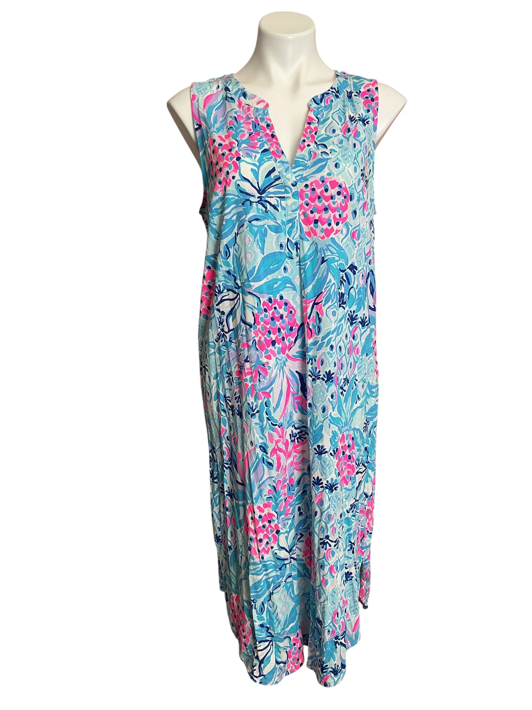 Lilly Pulitzer AS IS Jessi Midi Dress Craysea - Size L