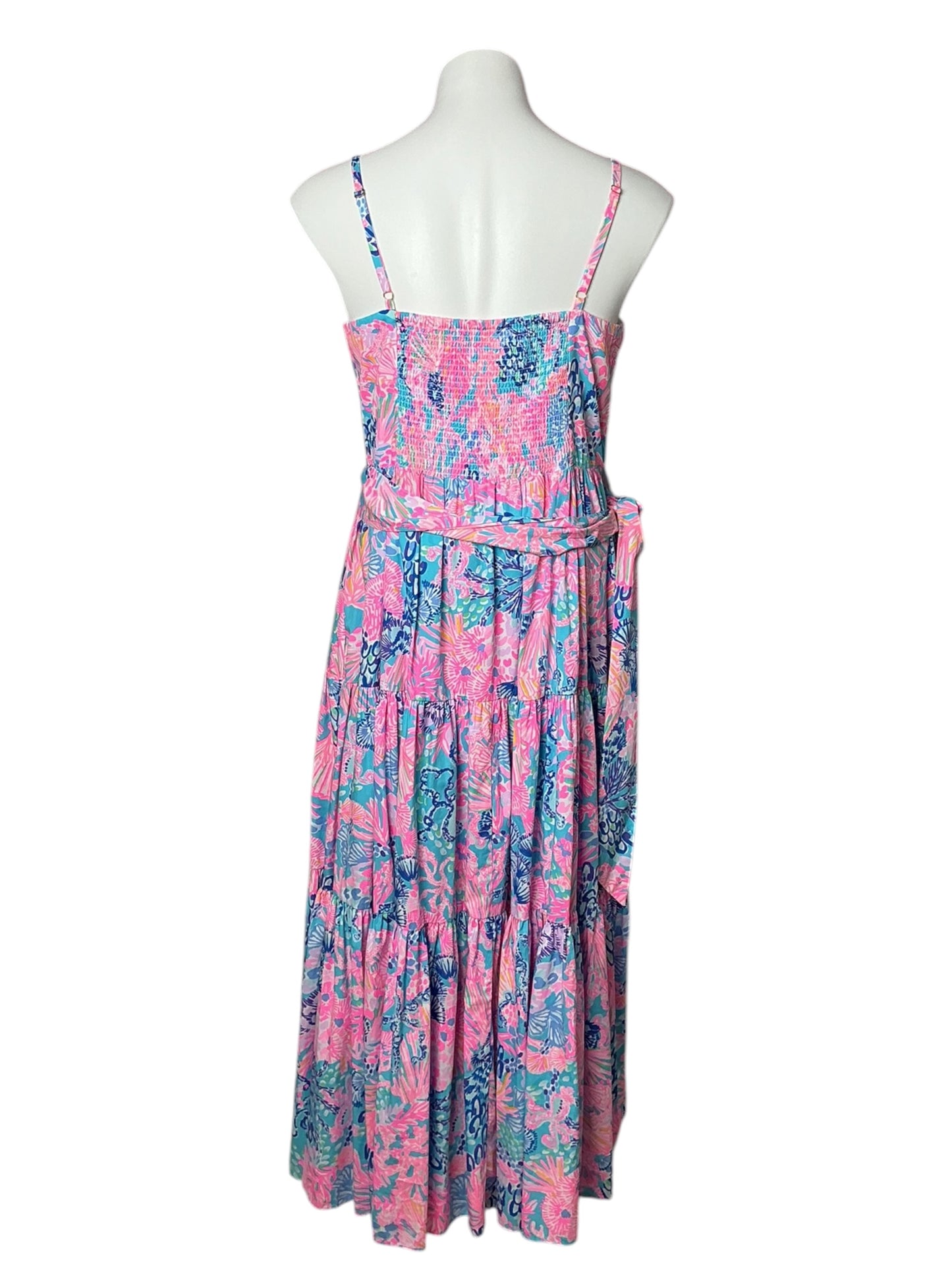 Lilly Pulitzer Edith Midi Dress Sea Turtle Soiree - Size 8