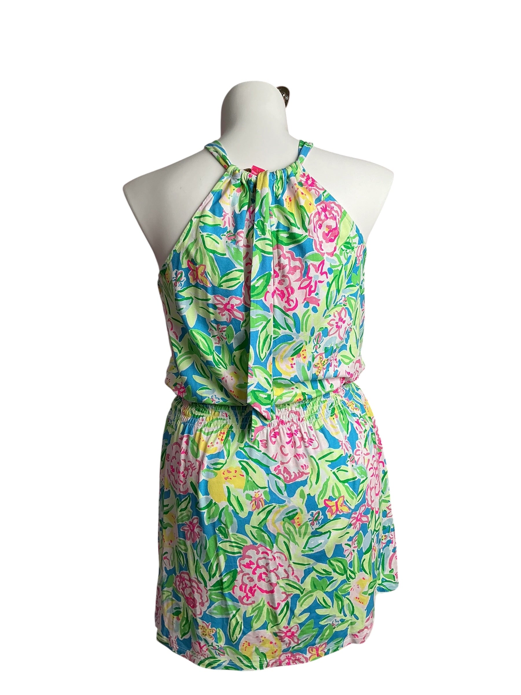 Lilly Pulitzer- Shirelle Skirted Romper Multi Grove Garden Size M