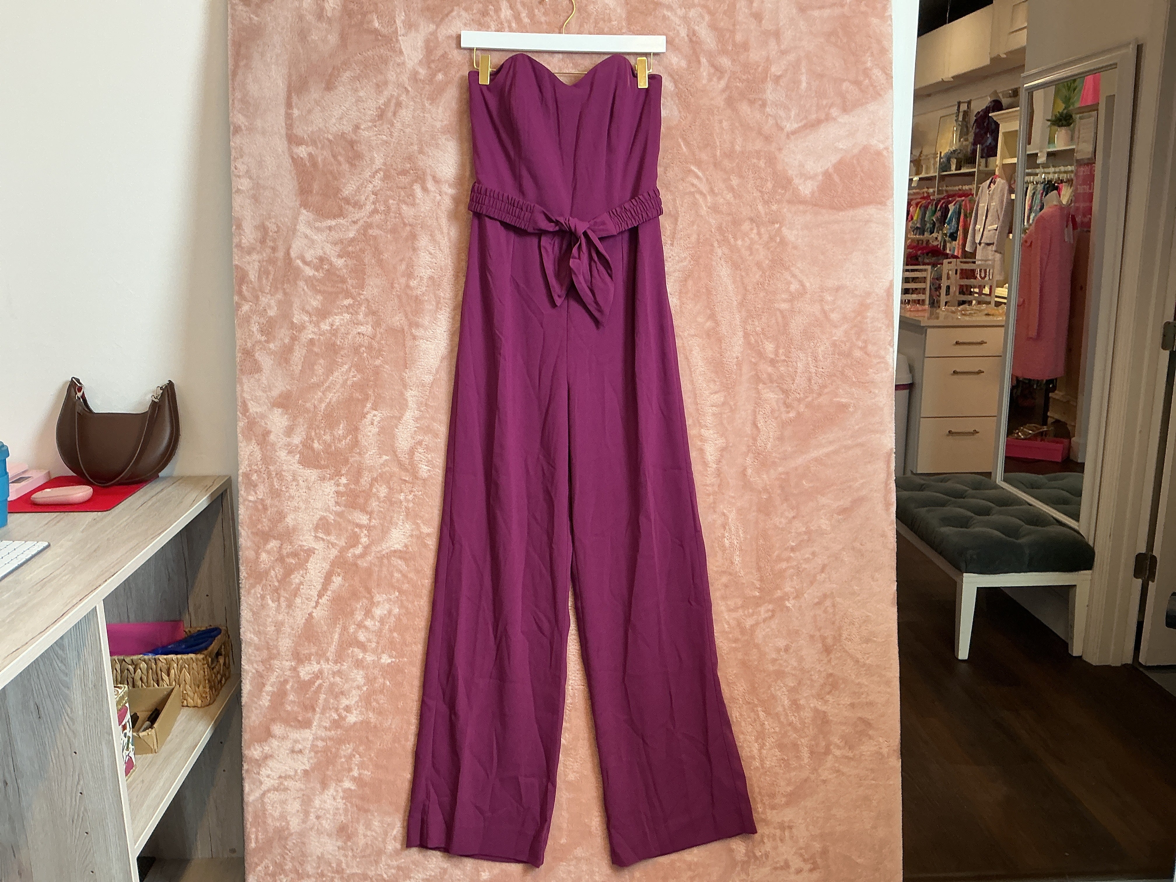 Lilly Pulitzer Rosalie Strapless Jump Amarena Cherry - Size 4