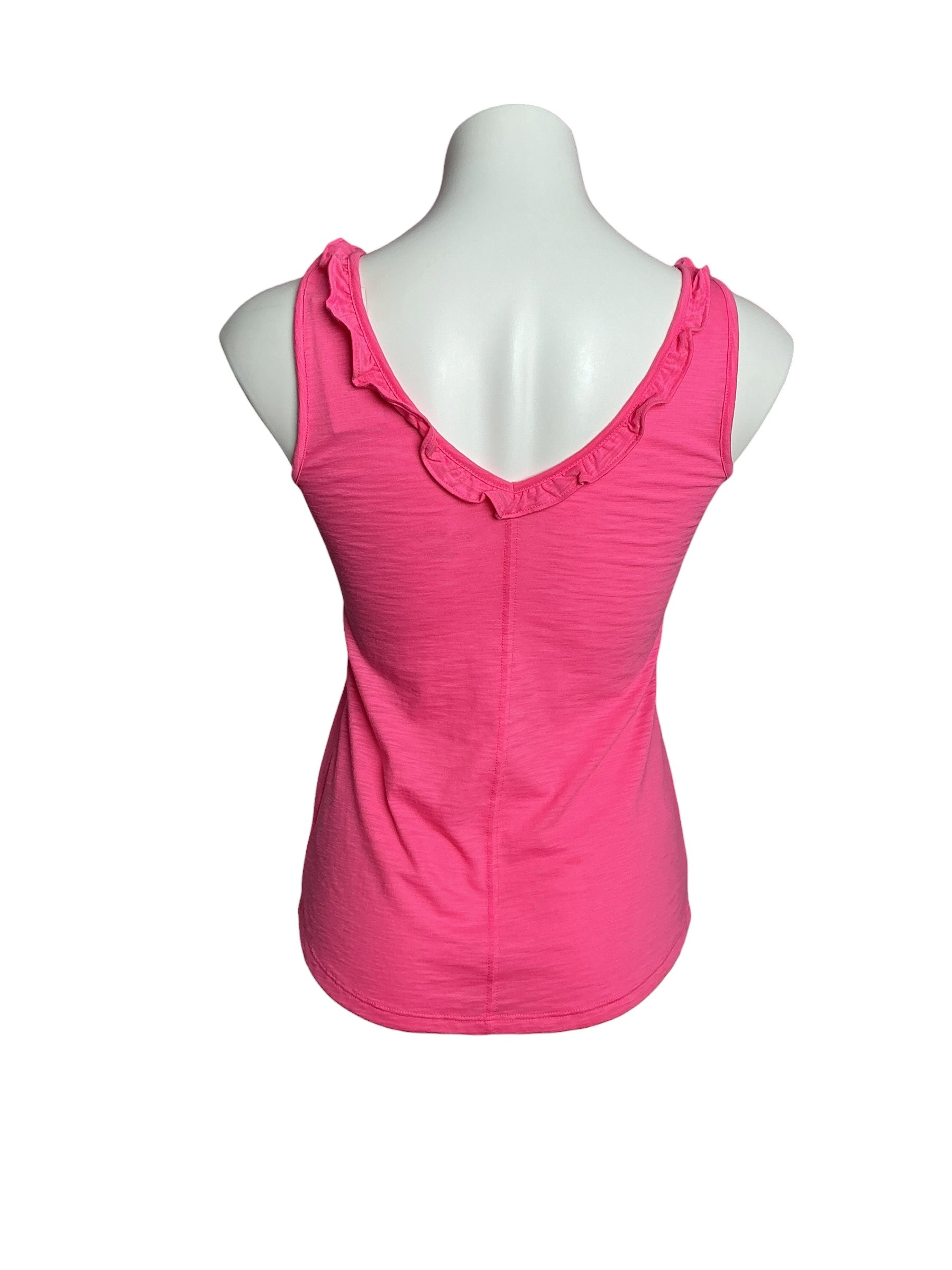 Lilly Pulitzer Gigi Ruffle Tank Top Roxie Pink - Size XXS