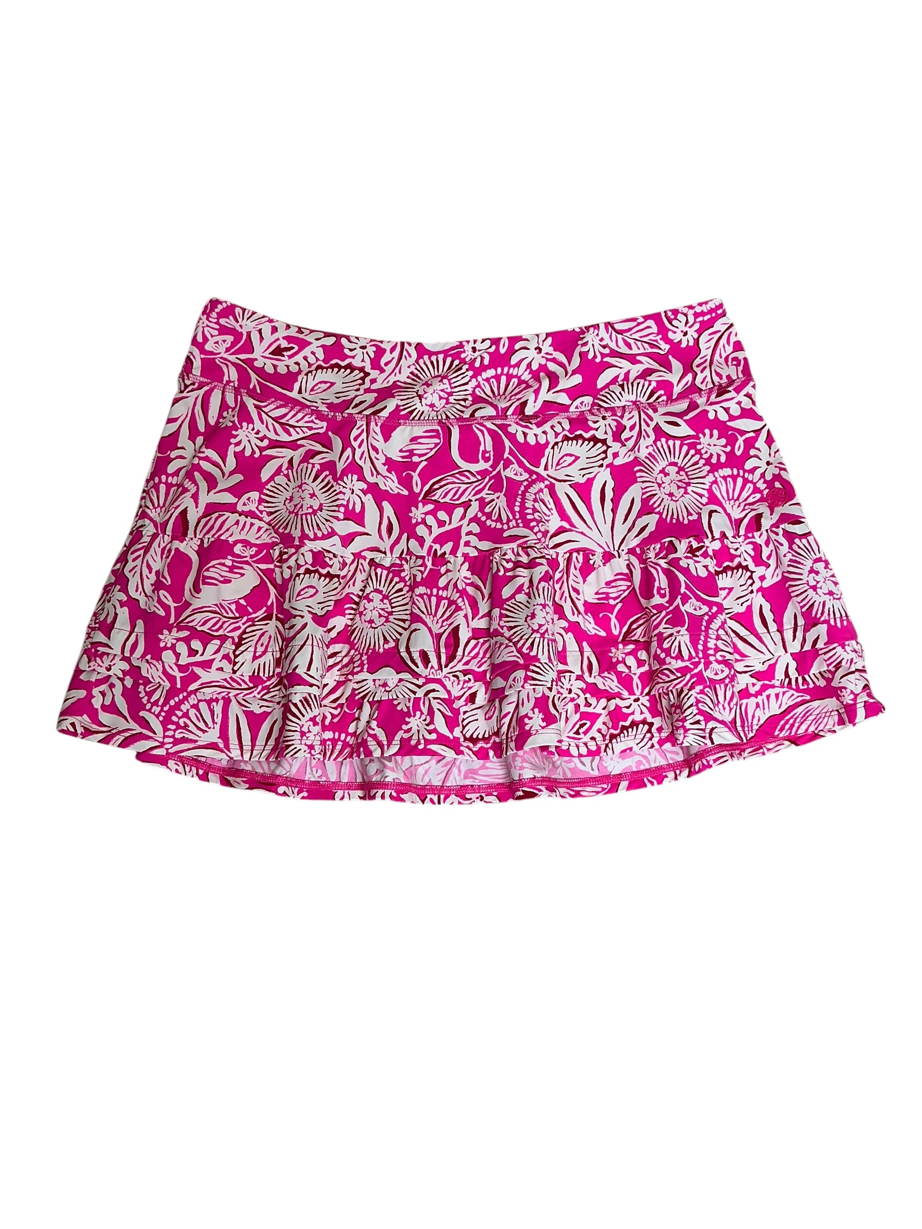 Lilly Pulitzer Aqualina Skort UPF 50+ Passion Fruit Pink Absolutely Flamazing - Size L