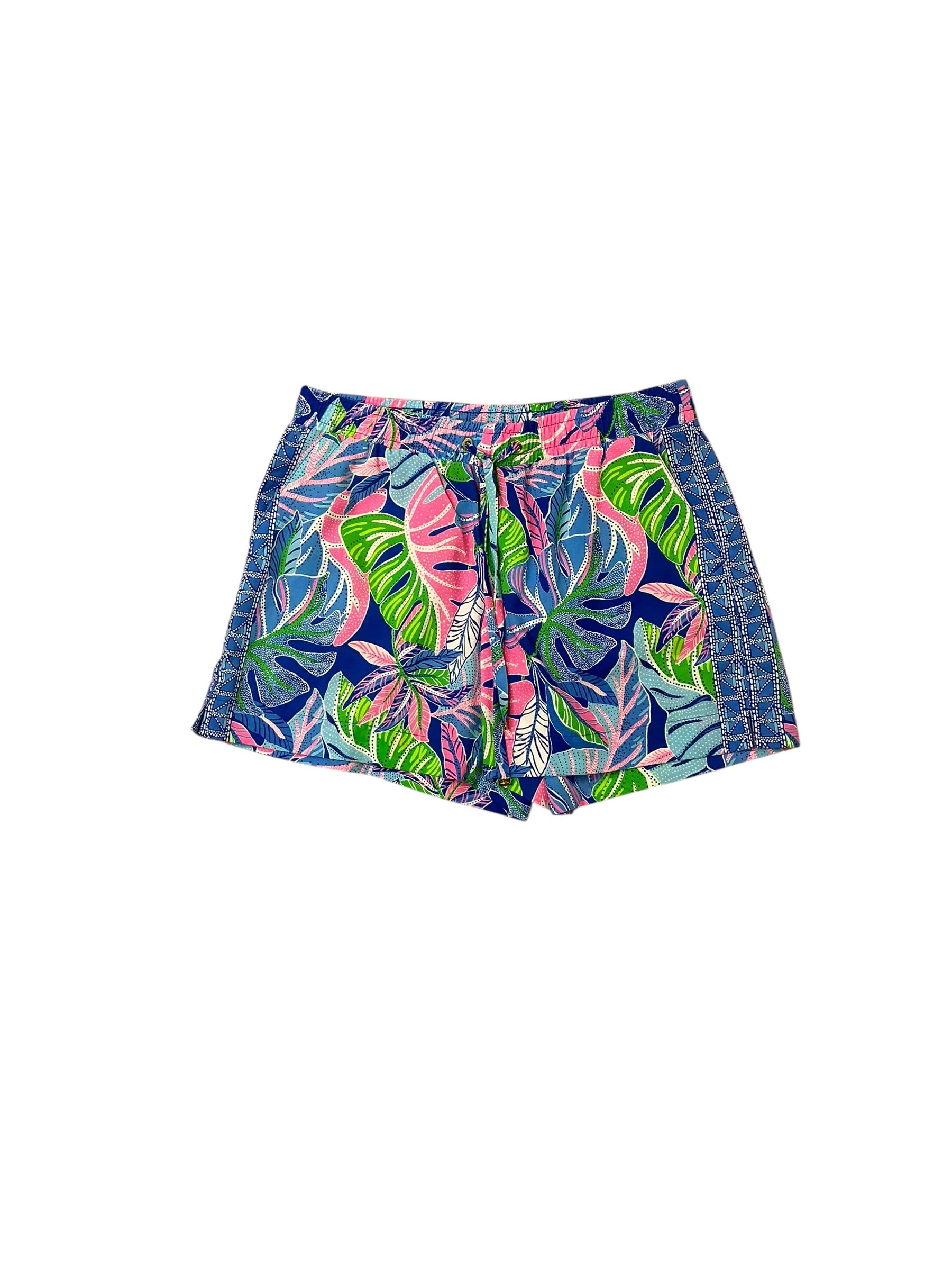 Lilly Pulitzer Katia Mid-Rise Short - Blue Grotto Beleaf In Yourself Engineered - Size S