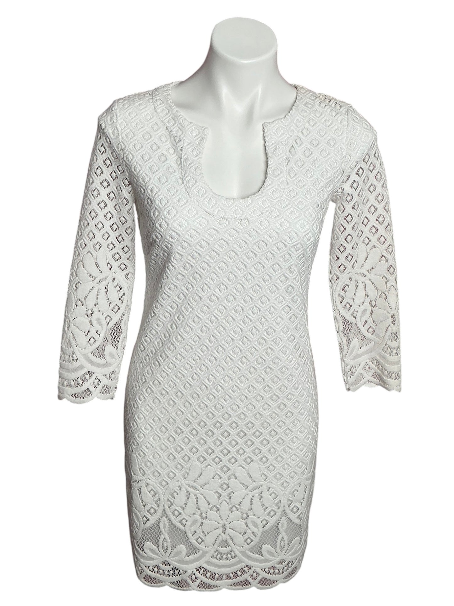 Lilly Pulitzer Mara Dress Resort White Paradise Island Engineered - Size XS