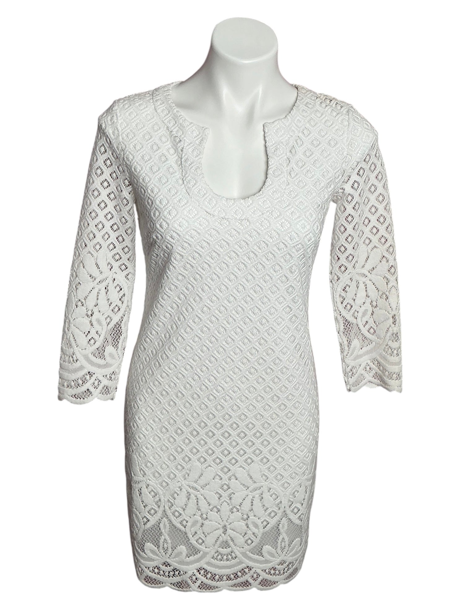 Lilly Pulitzer Mara Dress Resort White Paradise Island Engineered - Size XS