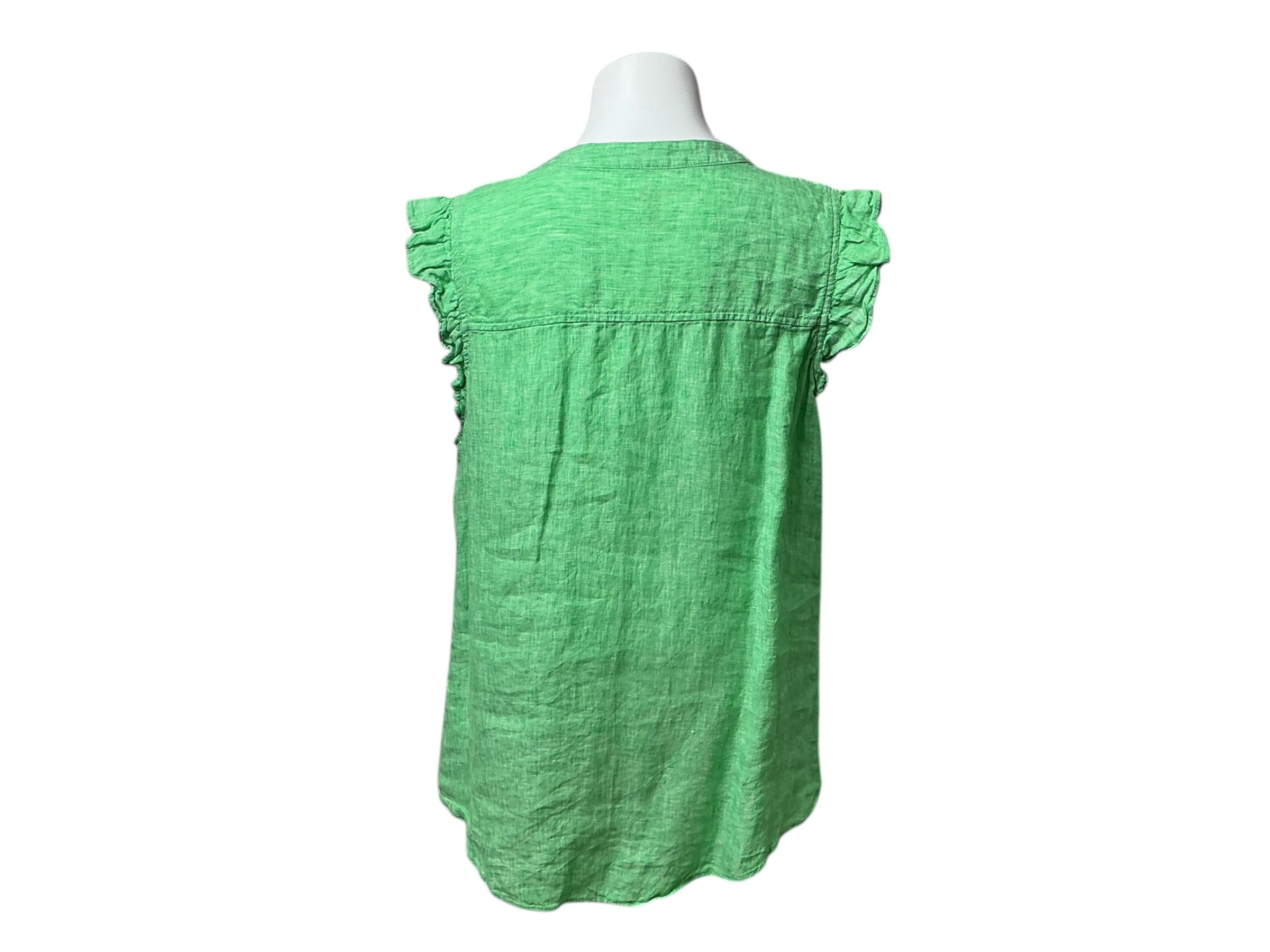 Lilly Pulitzer Briette Button Down Top Grecko Green - Size XL